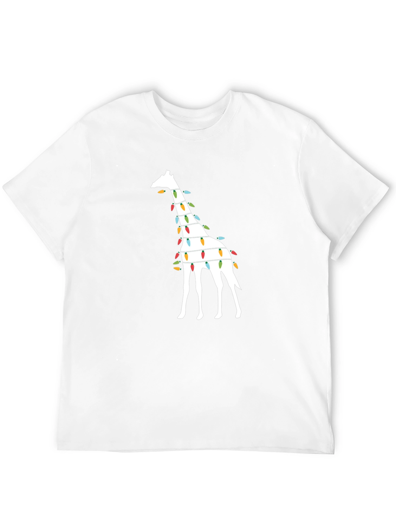 Festive Giraffe Christmas Lights T-Shirt