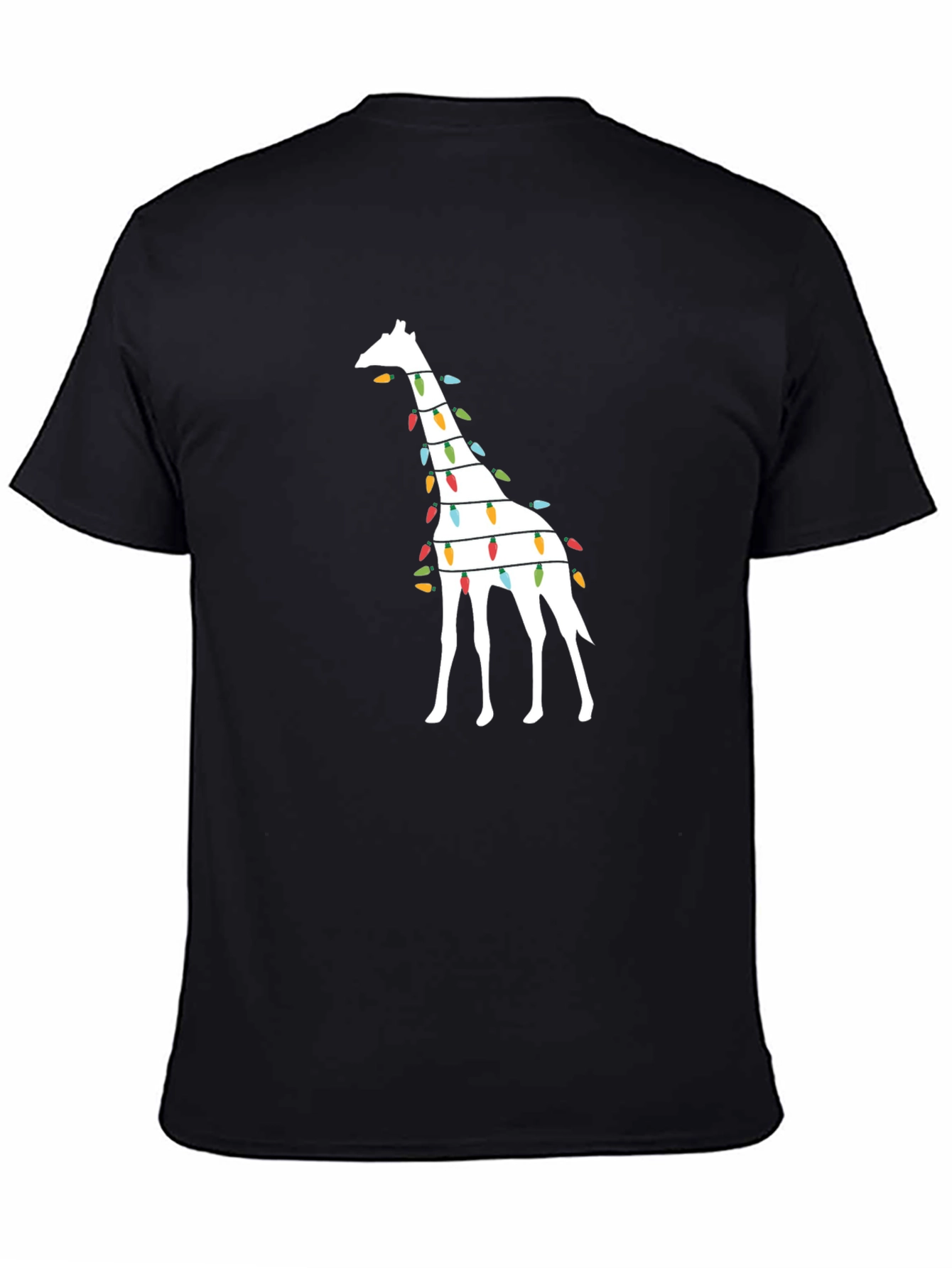 Festive Giraffe Christmas Lights T-Shirt