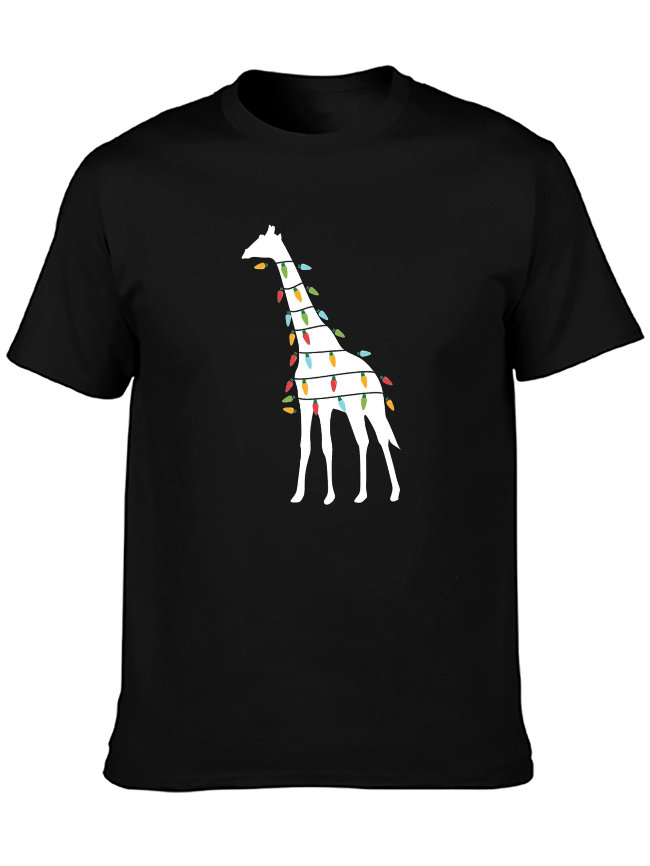 Festive Giraffe Christmas Lights T-Shirt