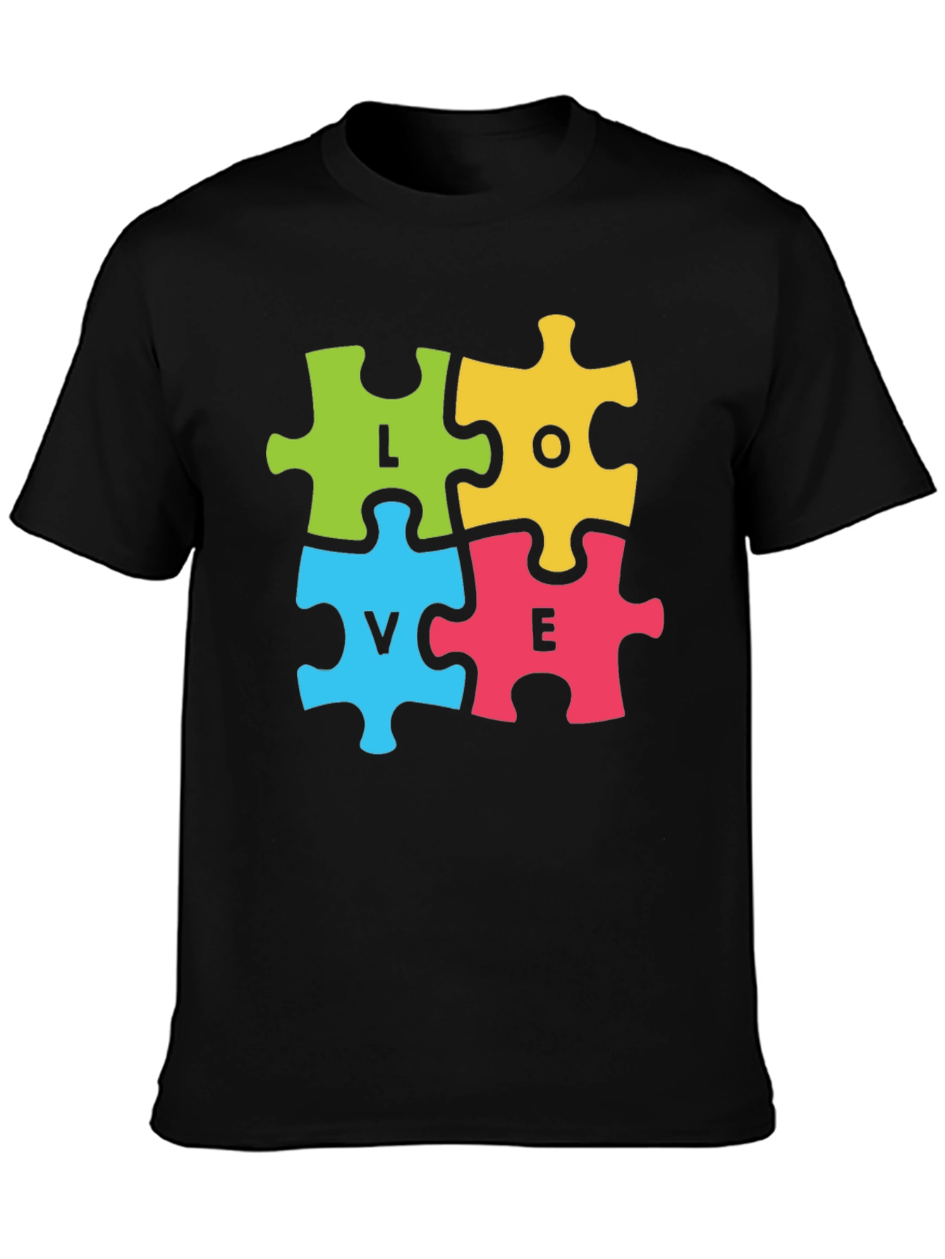 Love Puzzle Piece Graphic T-Shirt