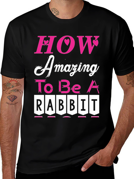 Amazing Rabbit T-Shirt - Black Cotton Tee