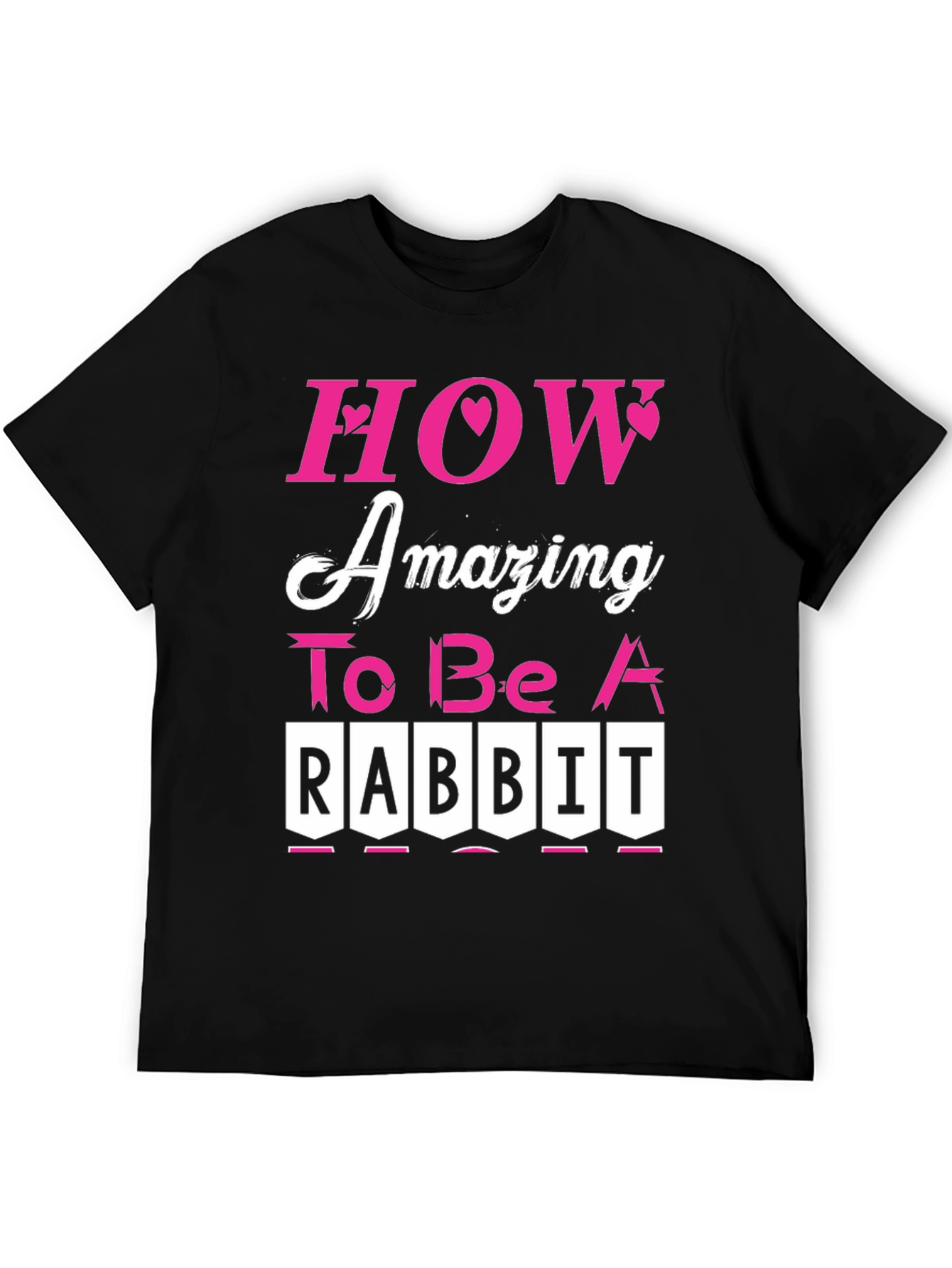 Amazing Rabbit T-Shirt - Black Cotton Tee