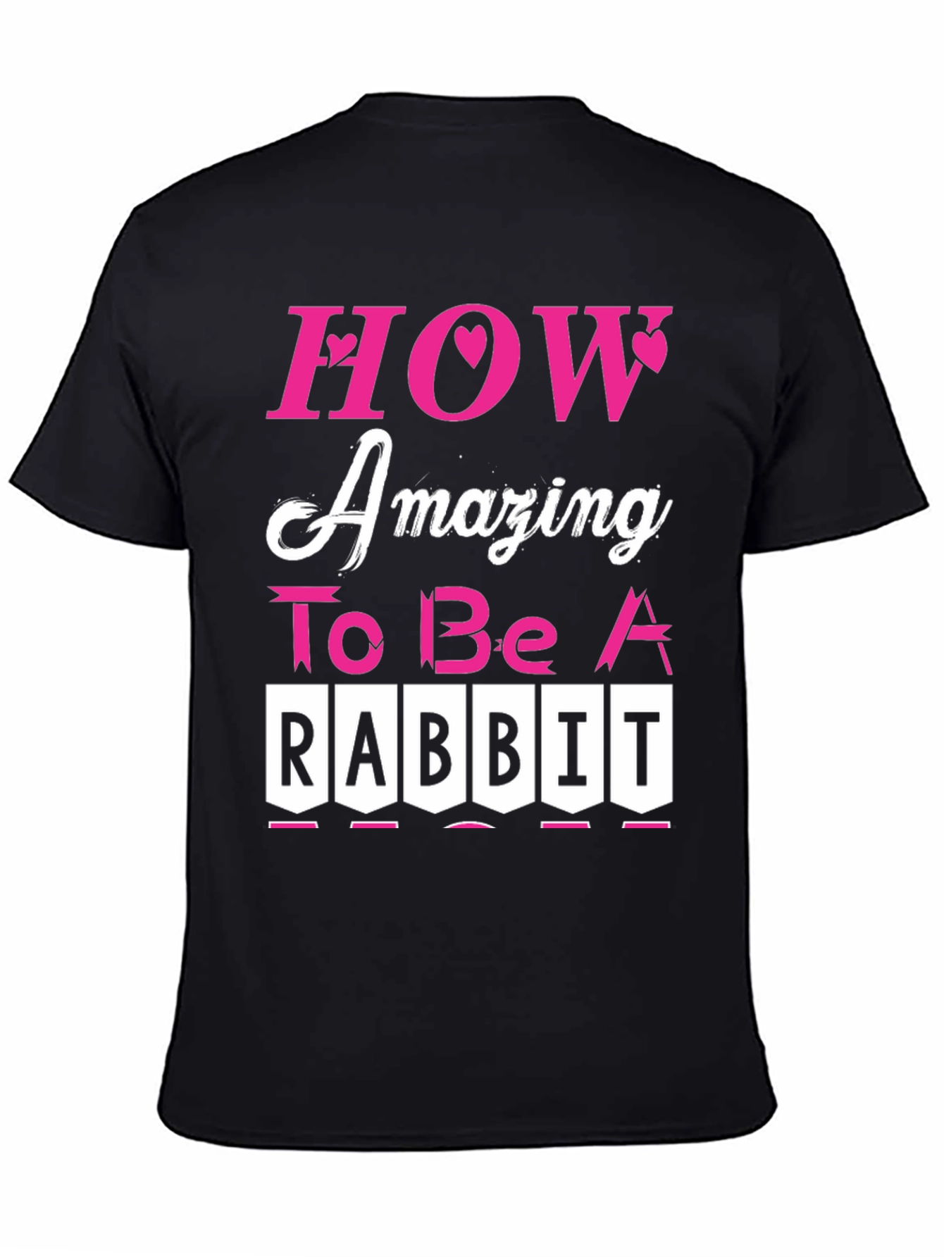 Amazing Rabbit T-Shirt - Black Cotton Tee