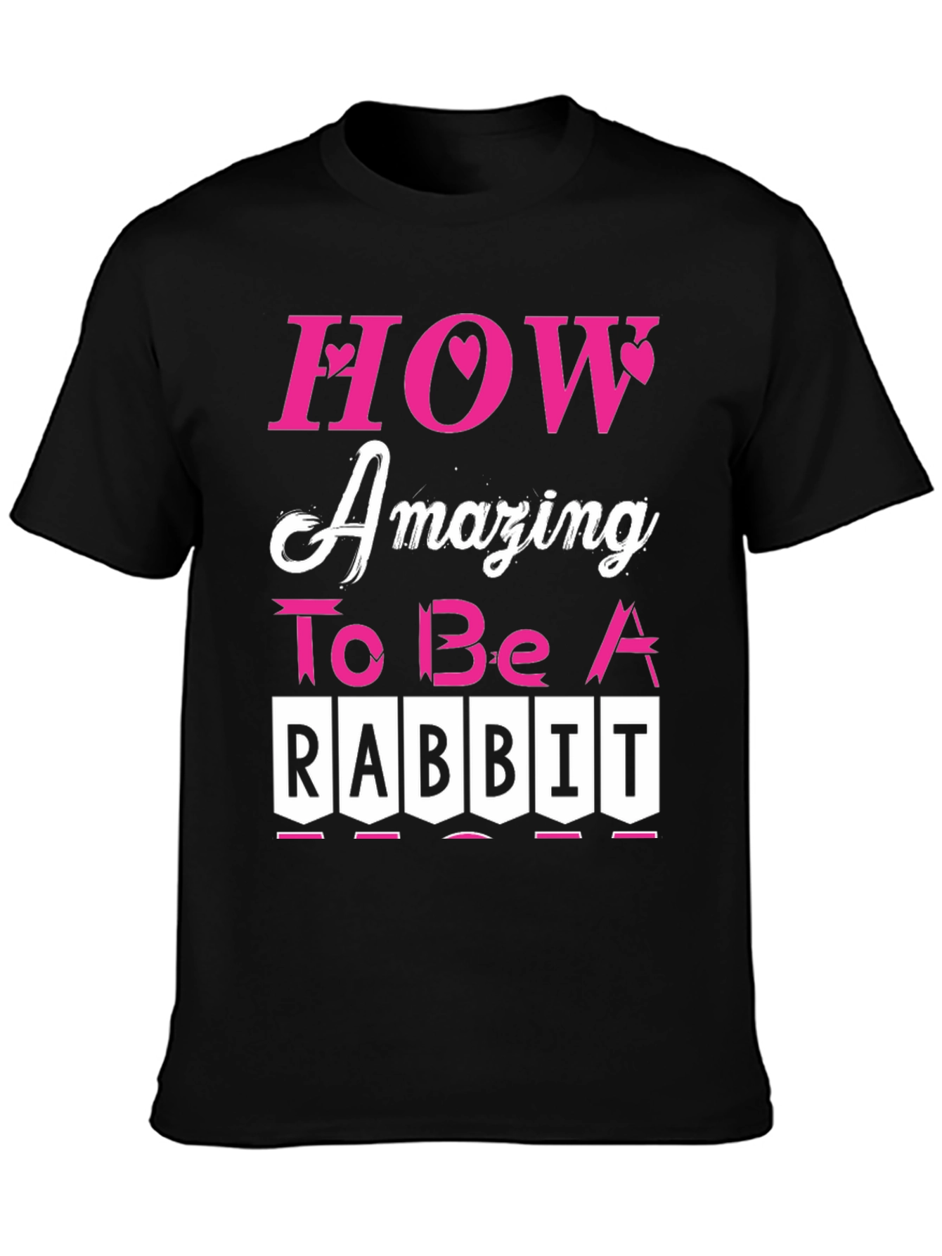 Amazing Rabbit T-Shirt - Black Cotton Tee