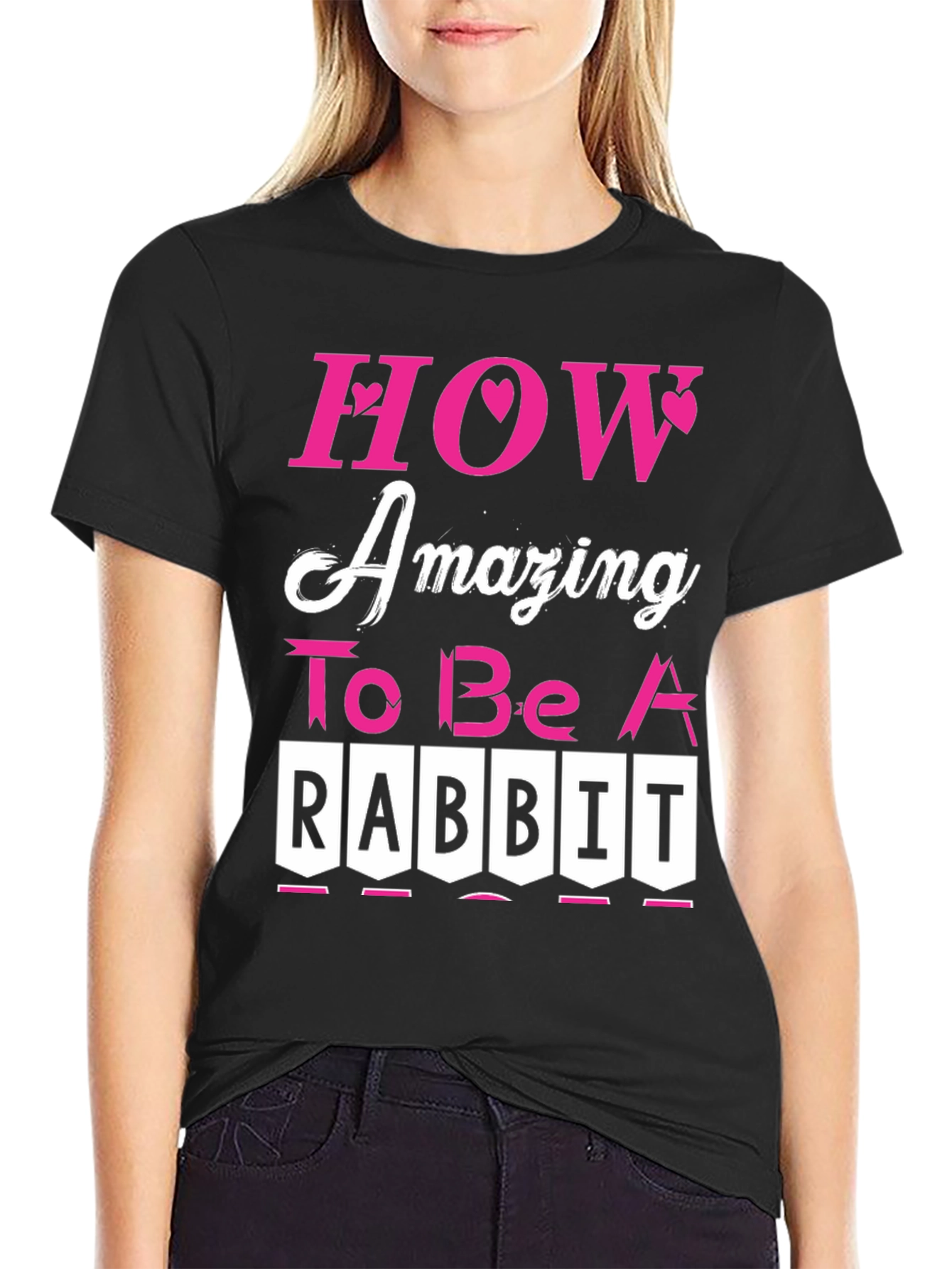 Amazing Rabbit T-Shirt - Black Cotton Tee