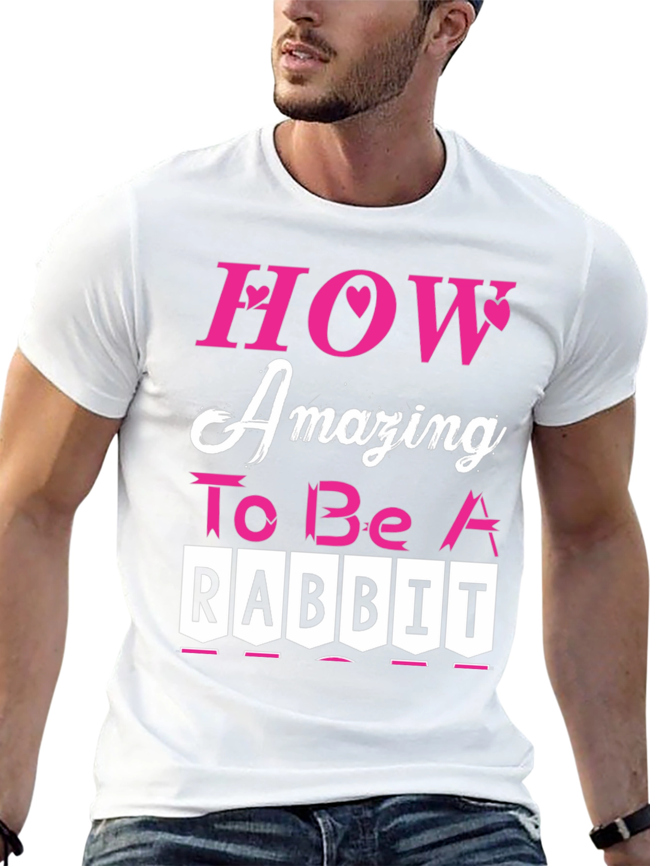 Amazing Rabbit T-Shirt - Black Cotton Tee
