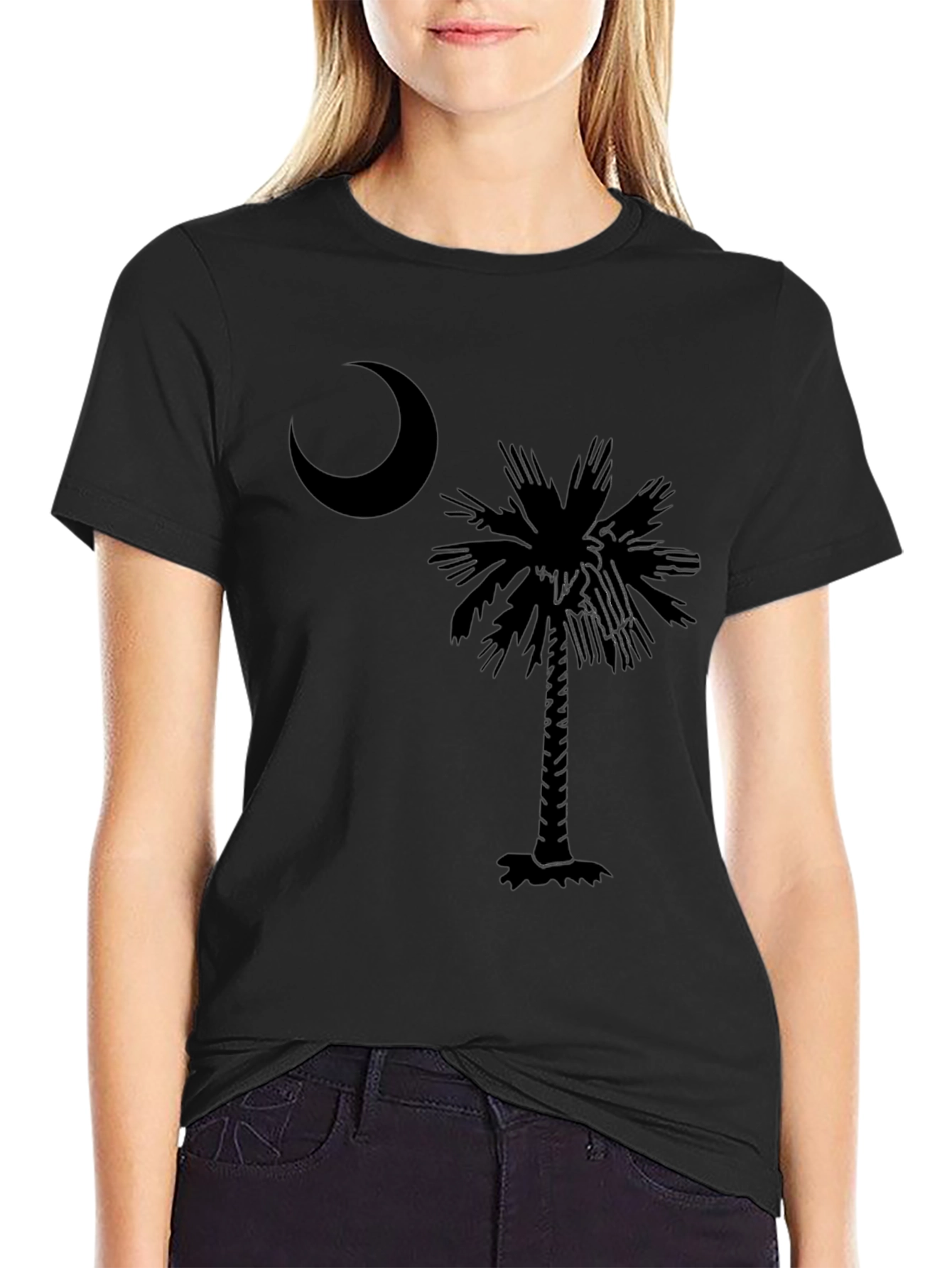 Mens Black Palmetto Moon T-Shirt