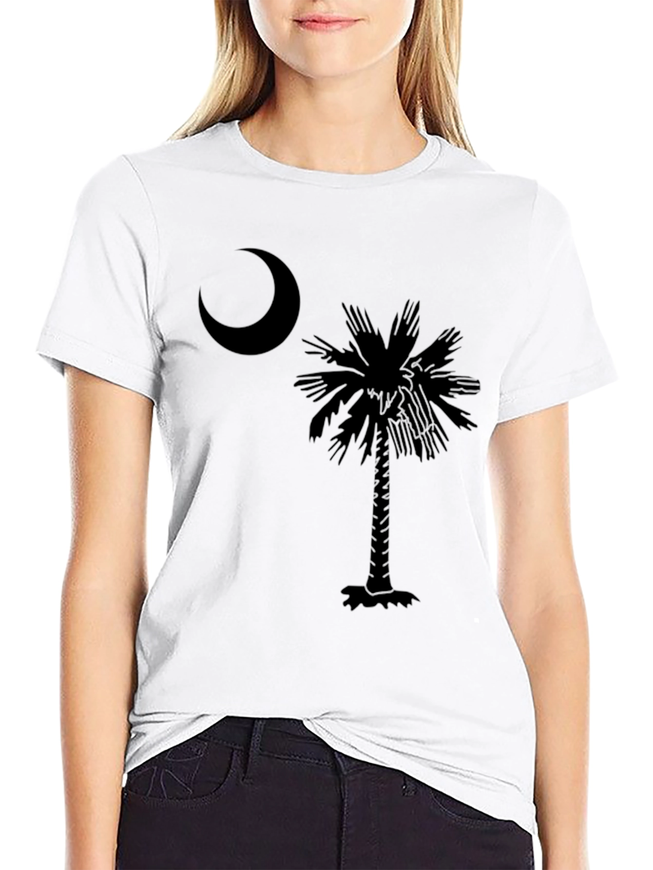 Mens Black Palmetto Moon T-Shirt