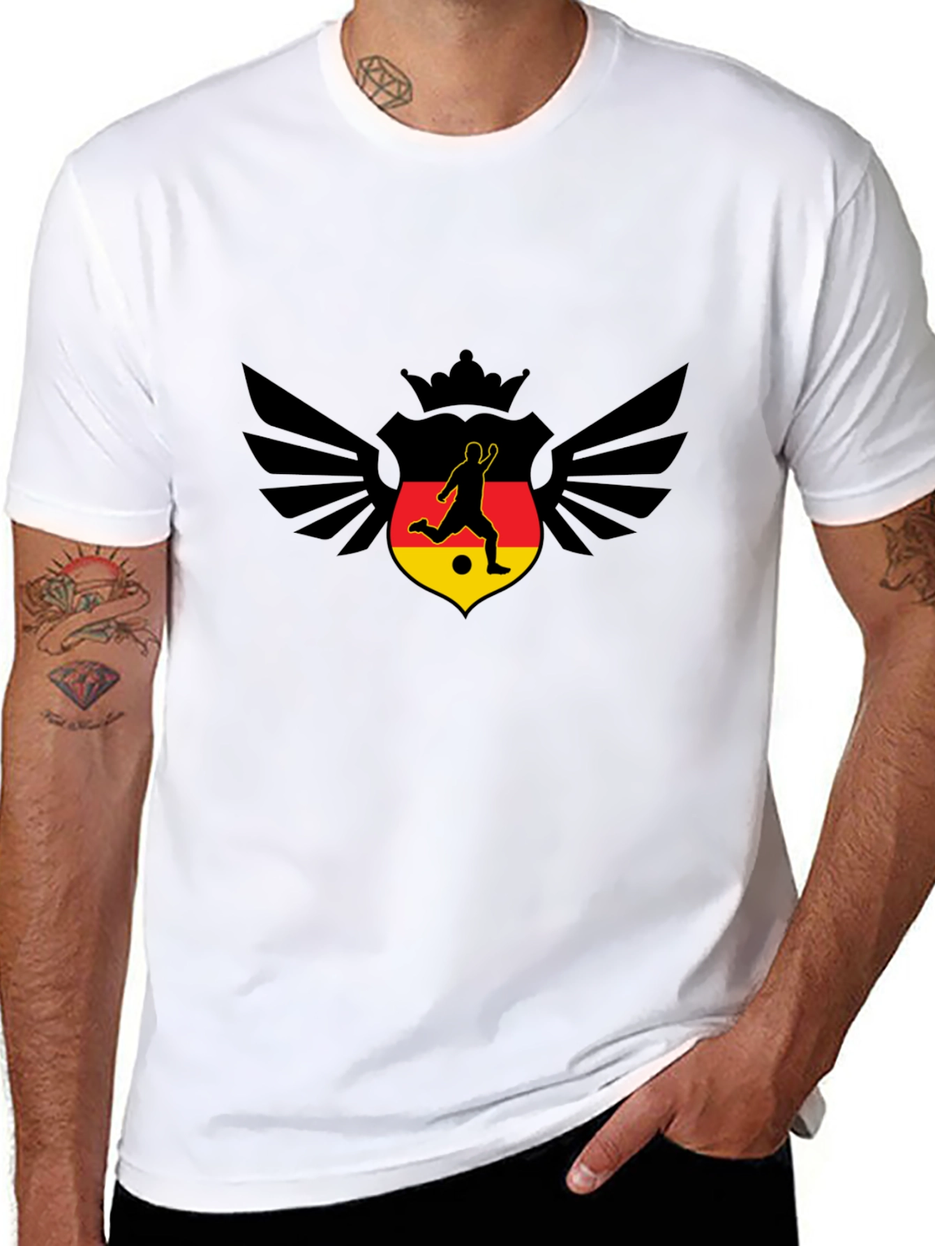 Germany Soccer T-Shirt - Winged Crown Design