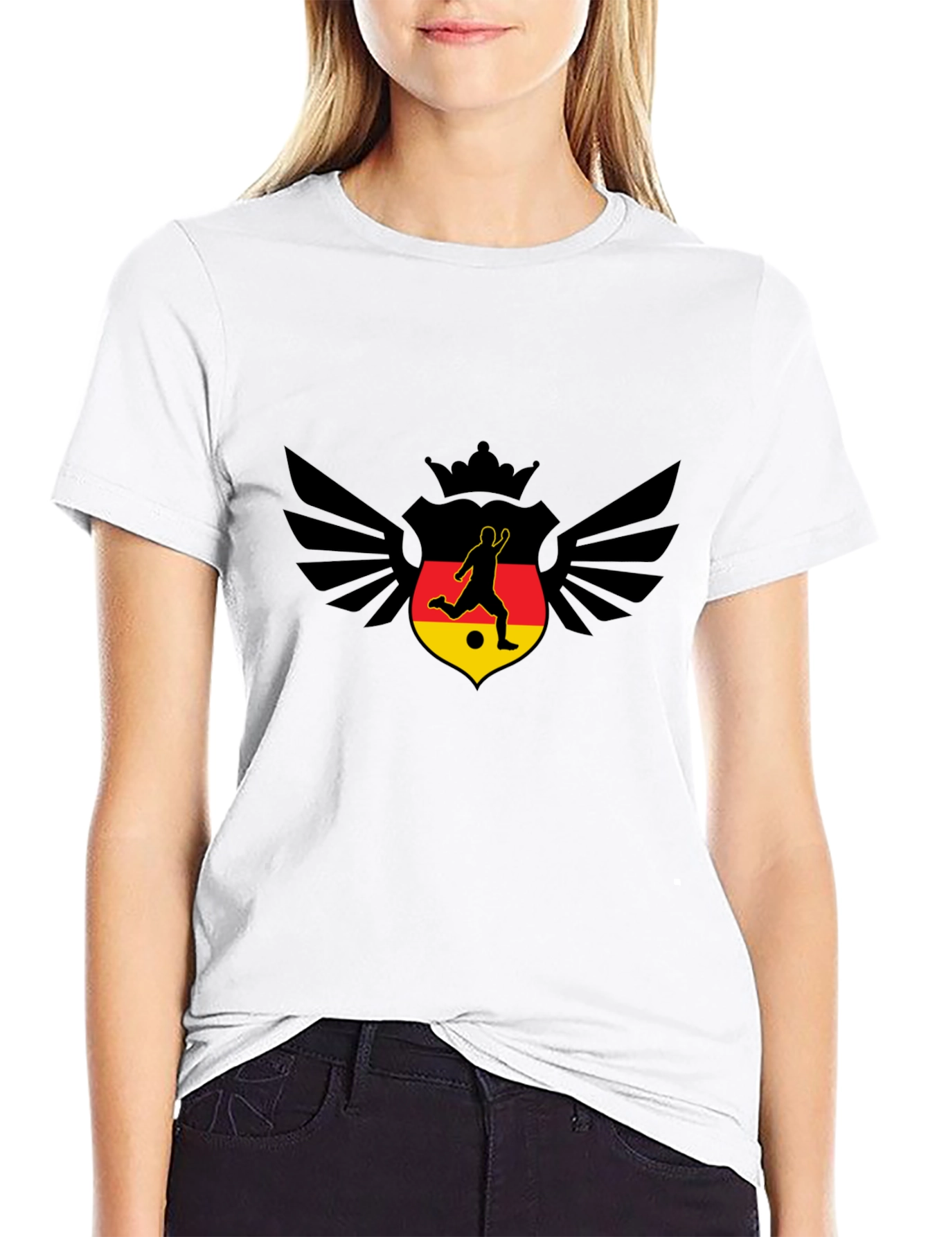 Germany Soccer T-Shirt - Winged Crown Design