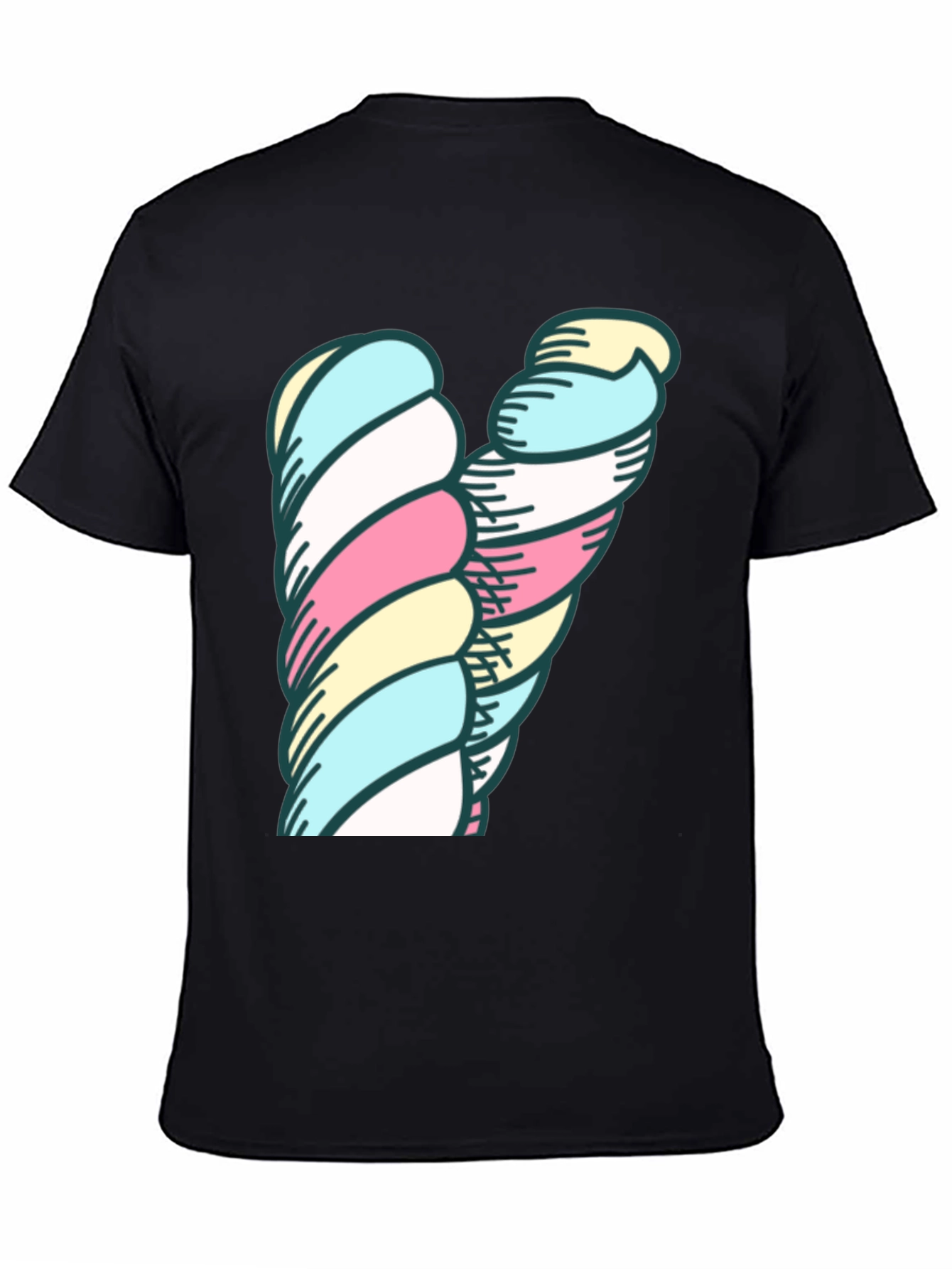 Marshmallow Twist Graphic Tee - Black