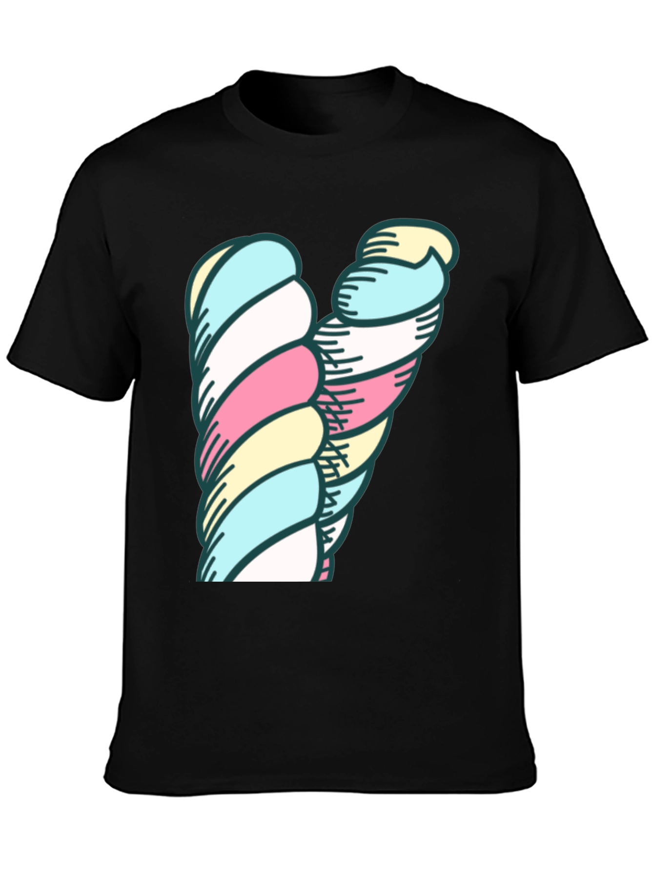 Marshmallow Twist Graphic Tee - Black