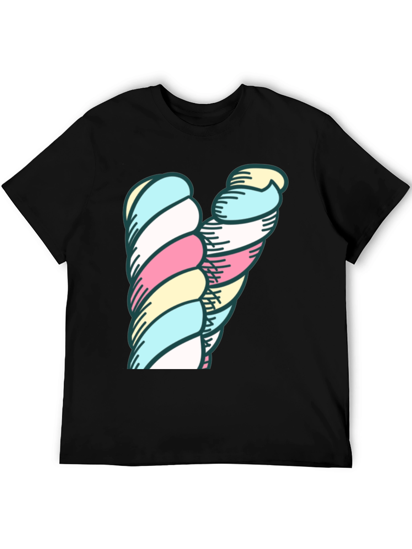 Marshmallow Twist Graphic Tee - Black
