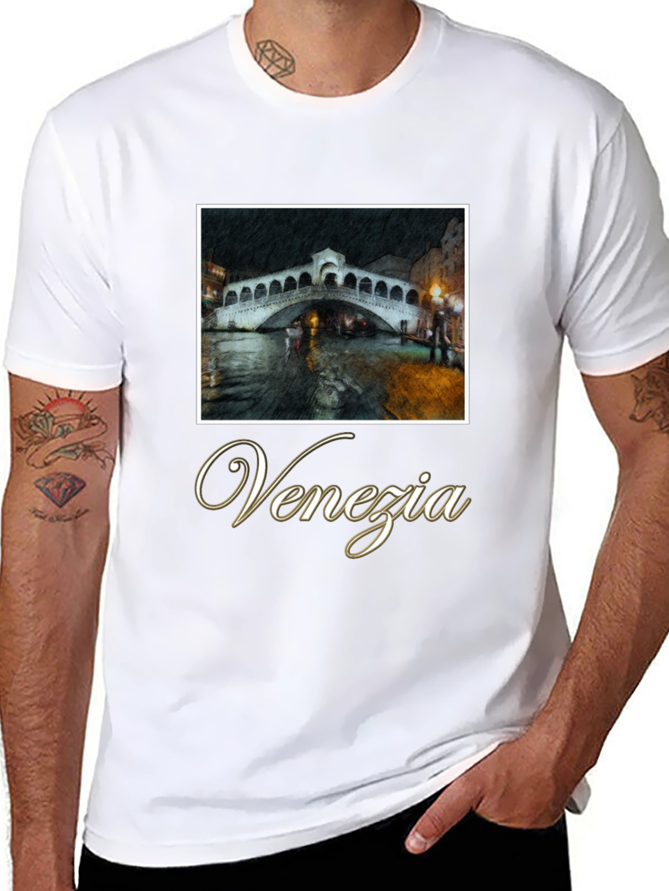 Venezia Graphic T-Shirt - Italian Bridge Design