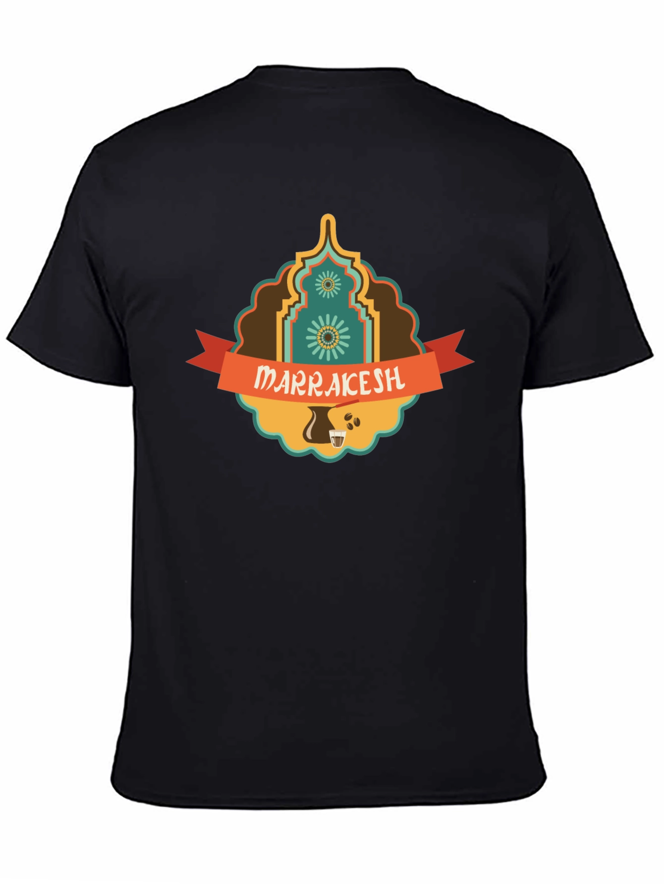 Marrakesh Coffee Culture Black T-Shirt