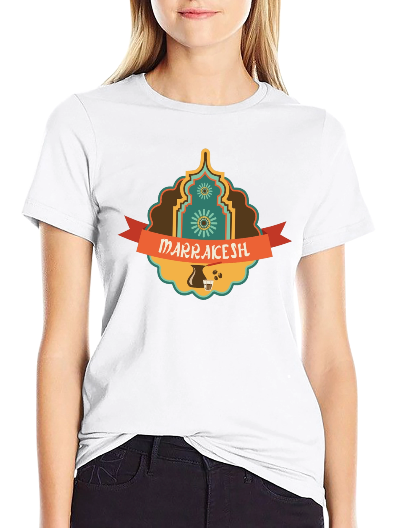 Marrakesh Coffee Culture Black T-Shirt