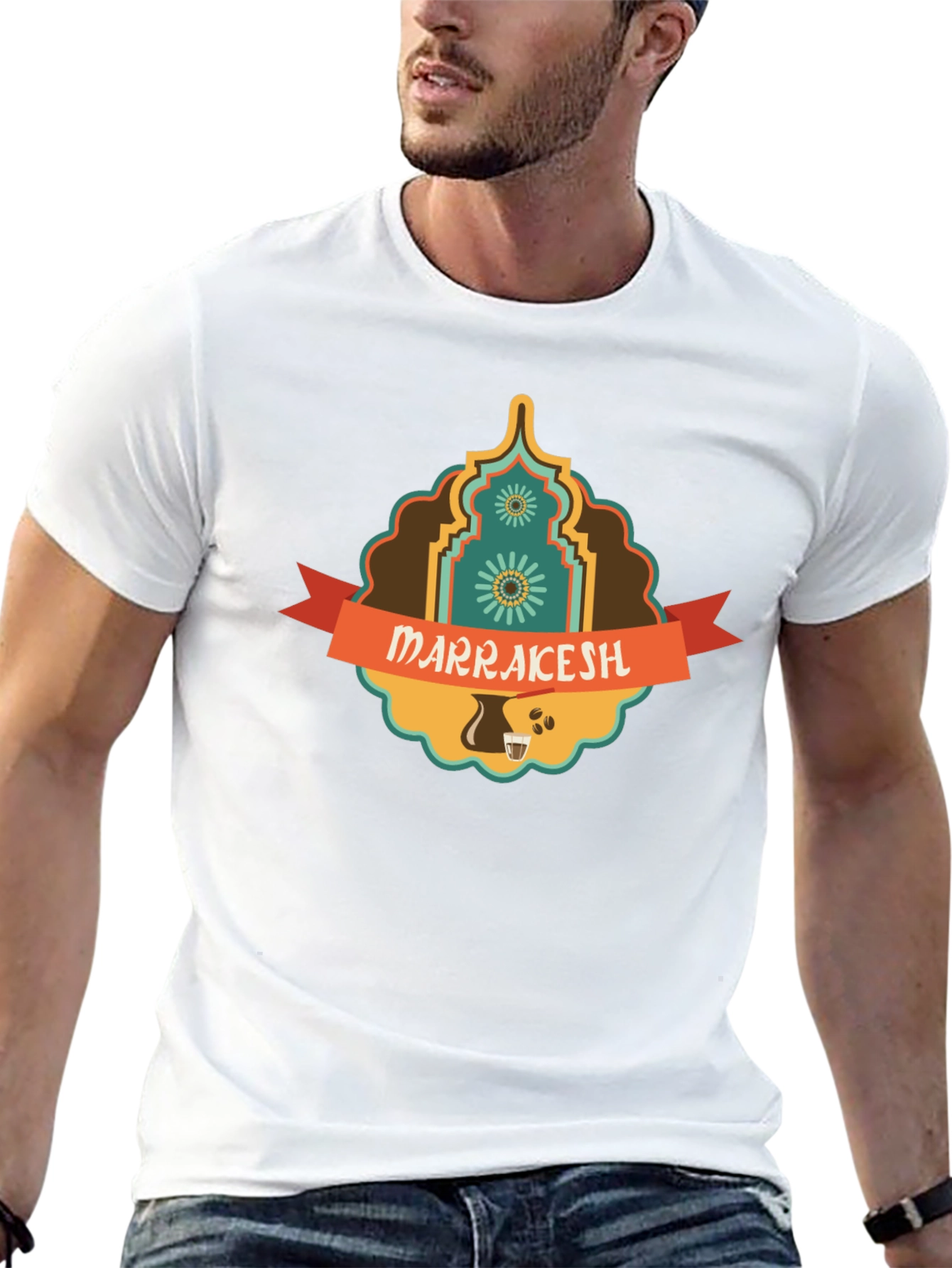 Marrakesh Coffee Culture Black T-Shirt