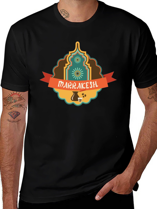 Marrakesh Coffee Culture Black T-Shirt