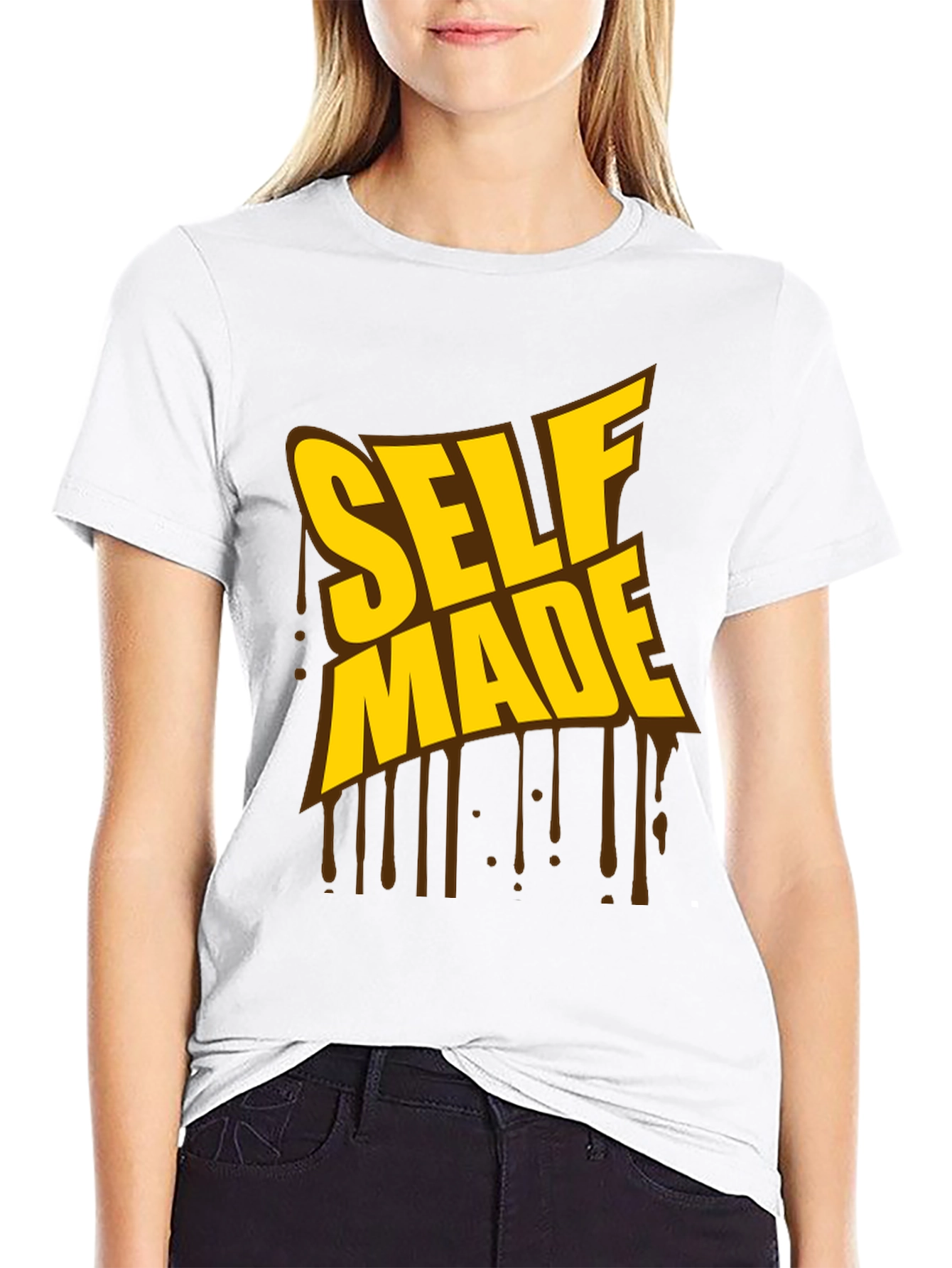 Self Made Graphic Tee - Black Cotton Shirt