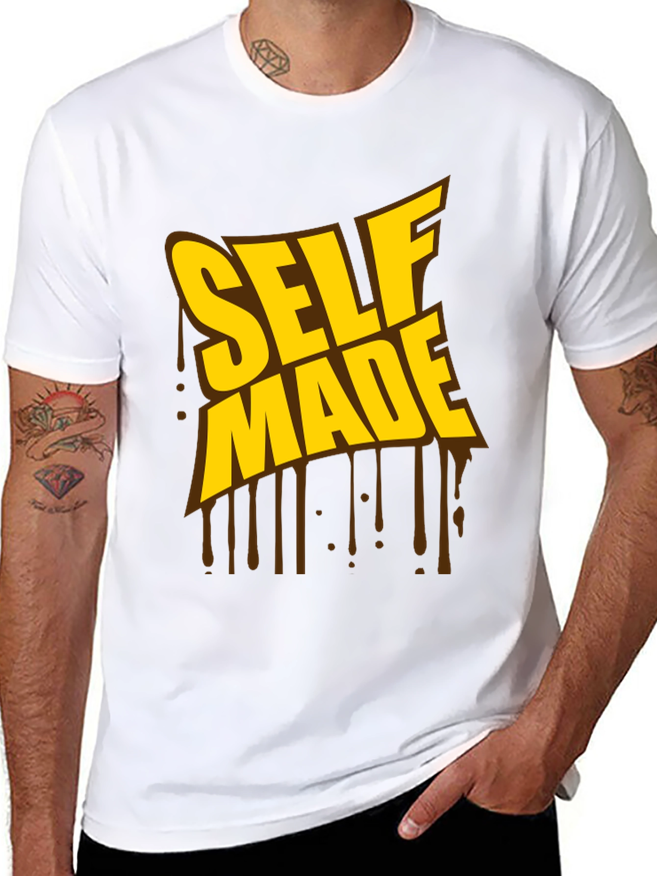 Self Made Graphic Tee - Black Cotton Shirt
