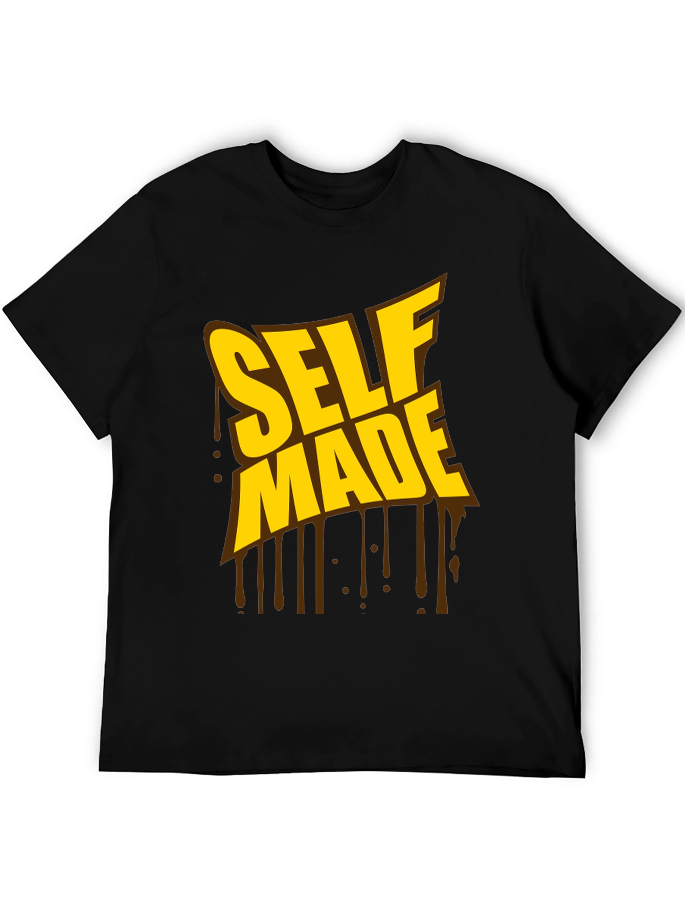 Self Made Graphic Tee - Black Cotton Shirt