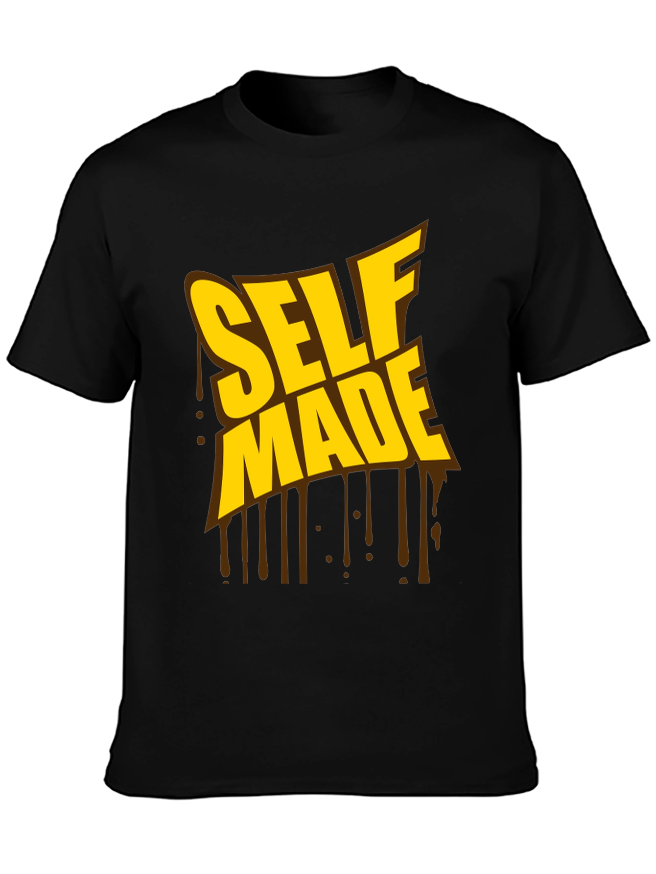 Self Made Graphic Tee - Black Cotton Shirt