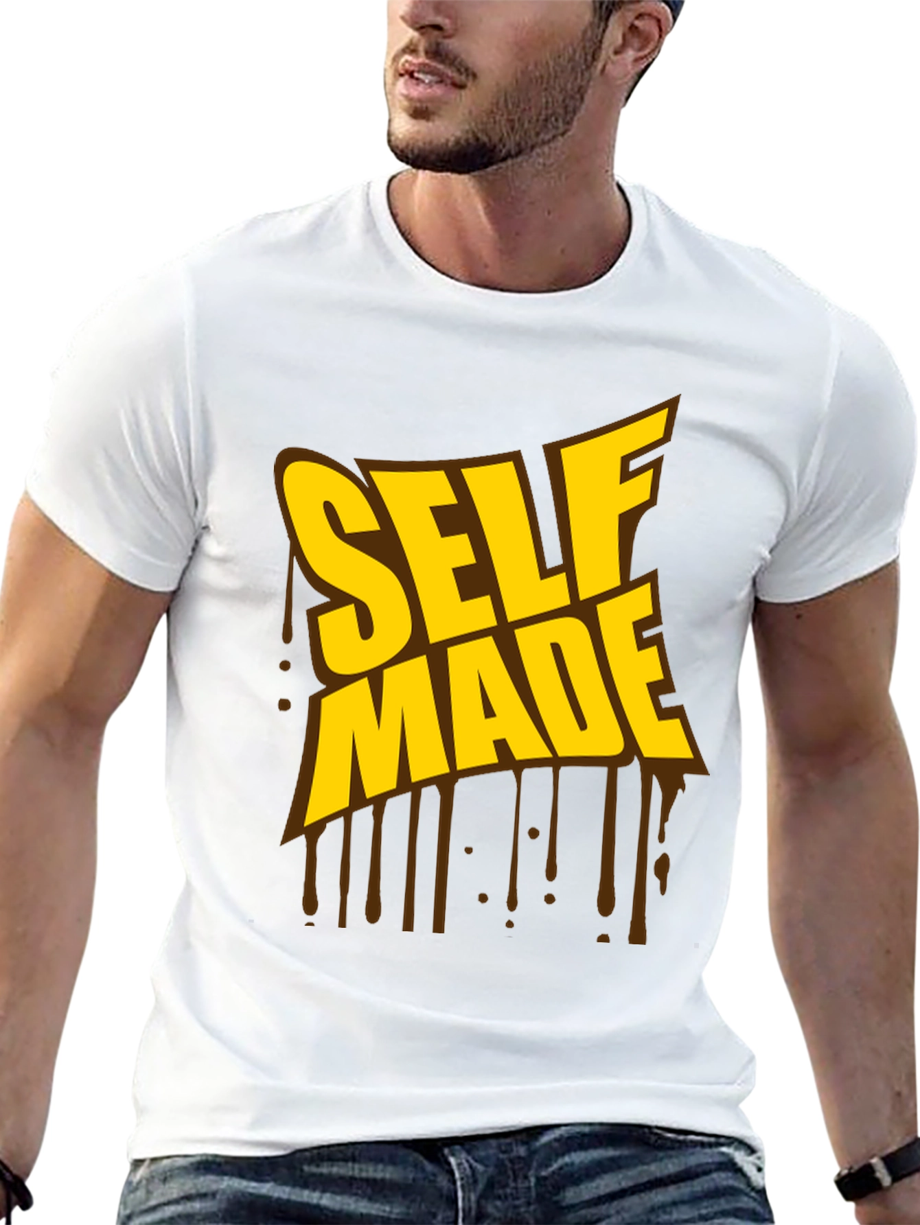 Self Made Graphic Tee - Black Cotton Shirt