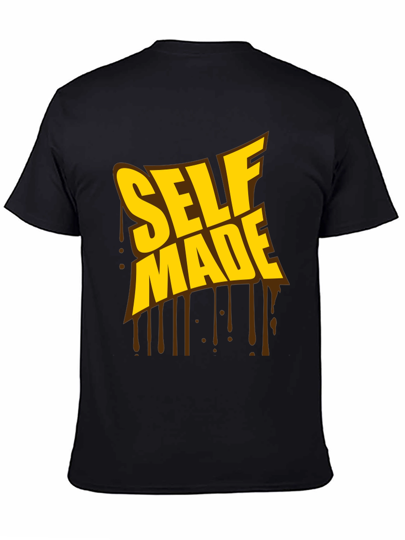 Self Made Graphic Tee - Black Cotton Shirt