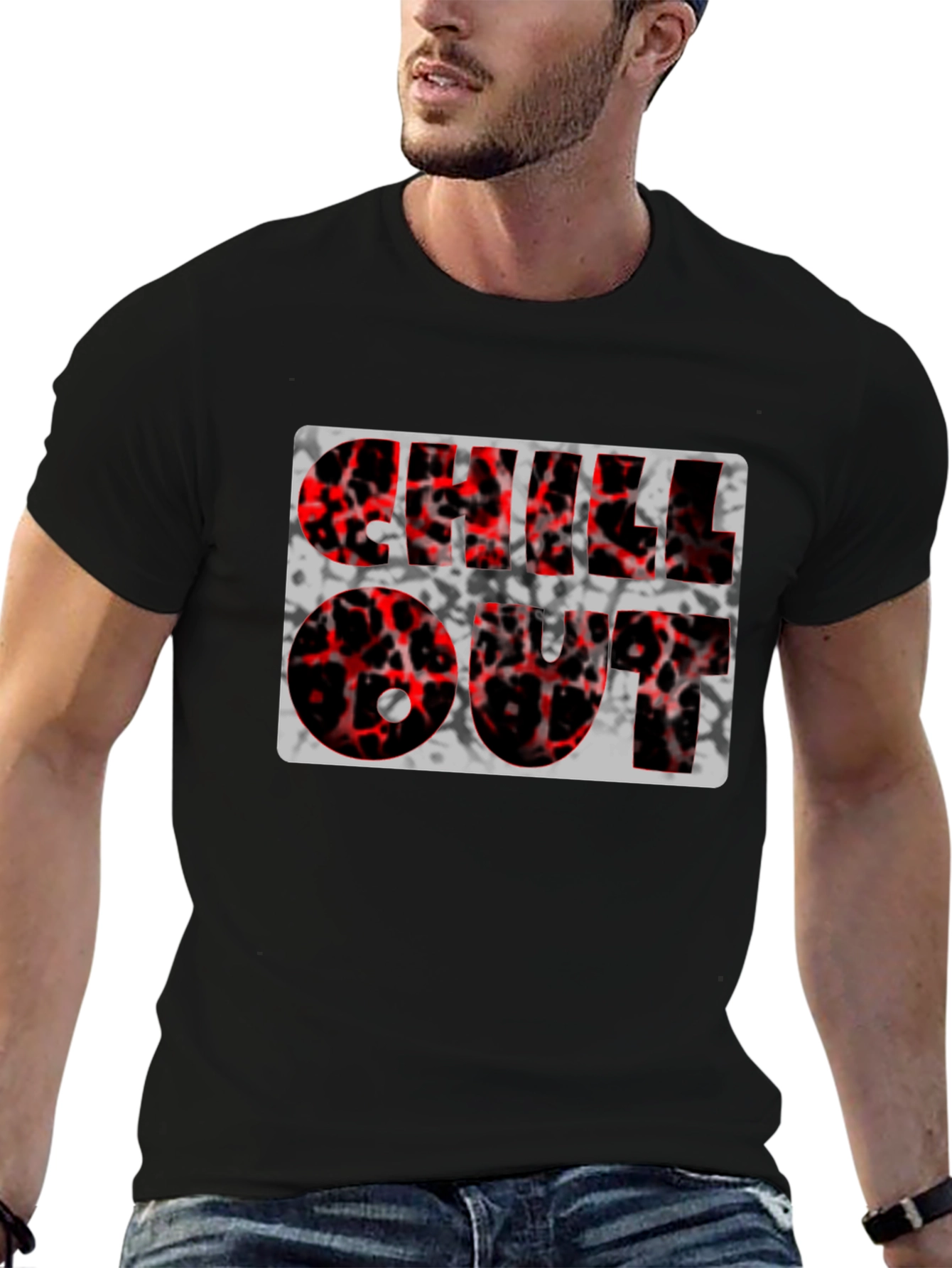 Chill Out Graphic Tee - Black Casual Shirt