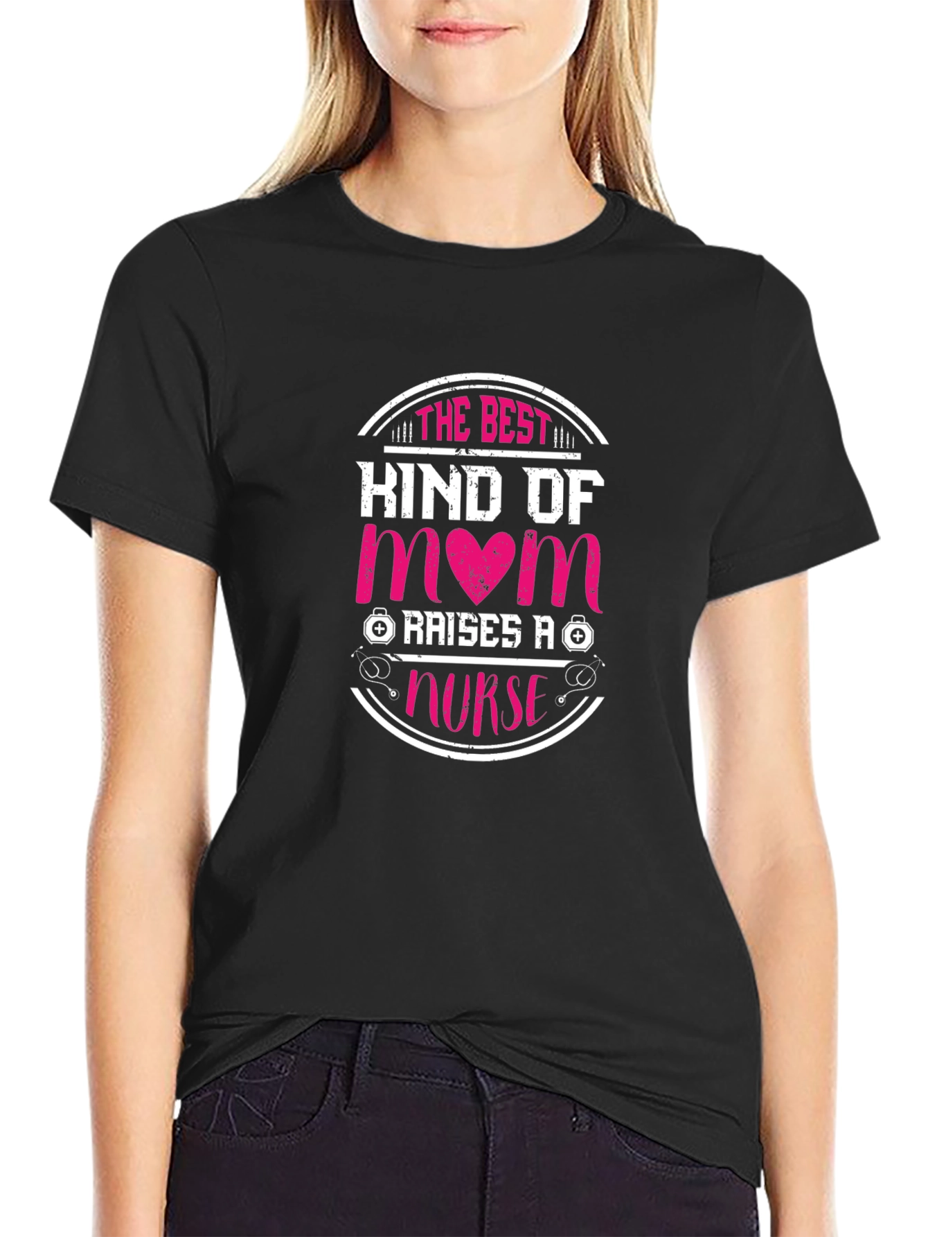 Best Kind of Mom Raises a Nurse Graphic Tee