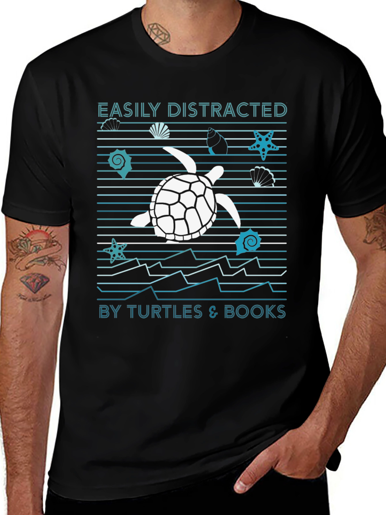 Easily Distracted Turtle Graphic Tee