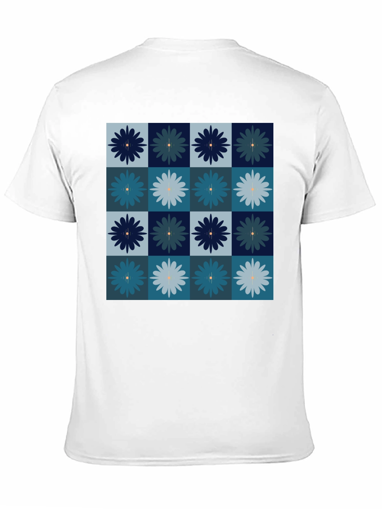 Floral Checkered T-Shirt - Modern Style