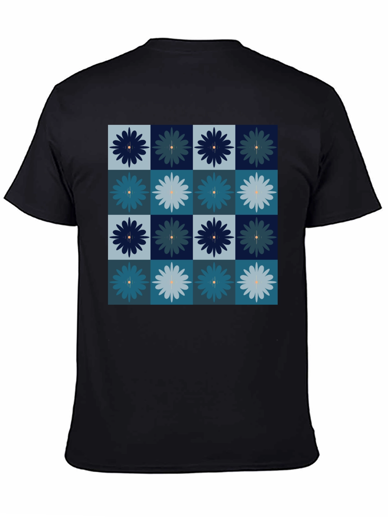 Floral Checkered T-Shirt - Modern Style