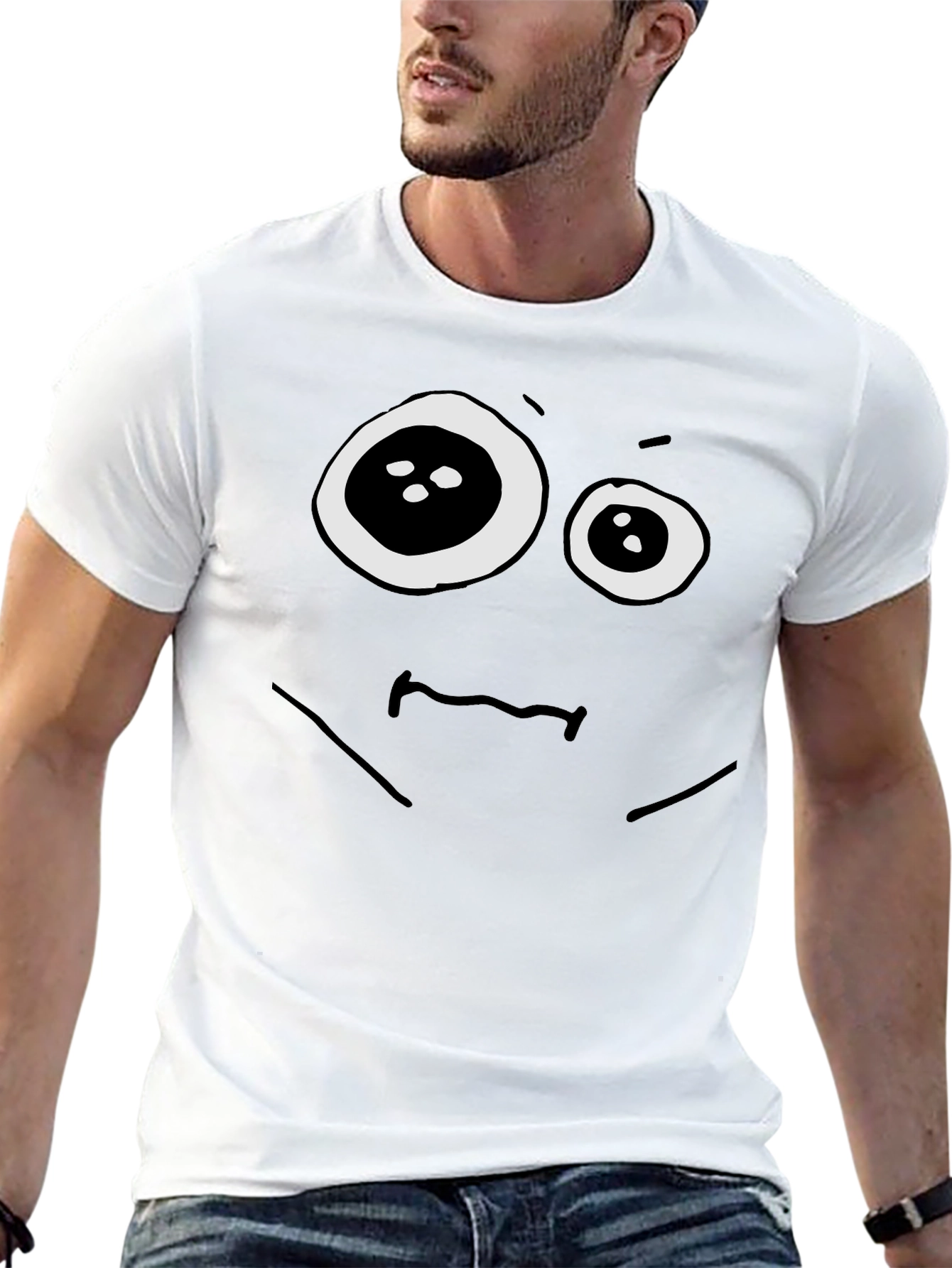 Funny Googly Eyes Black Graphic Tee