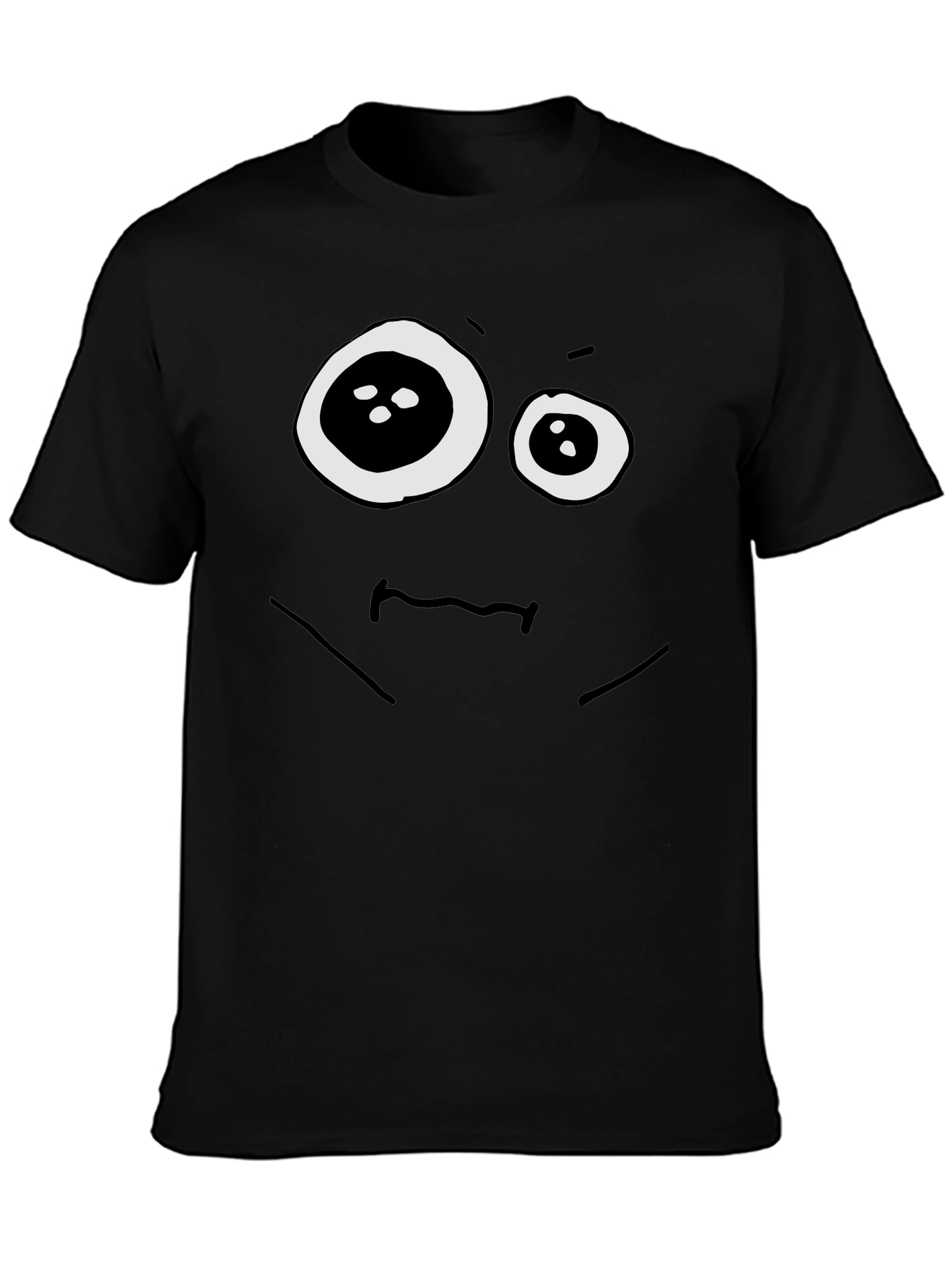 Funny Googly Eyes Black Graphic Tee