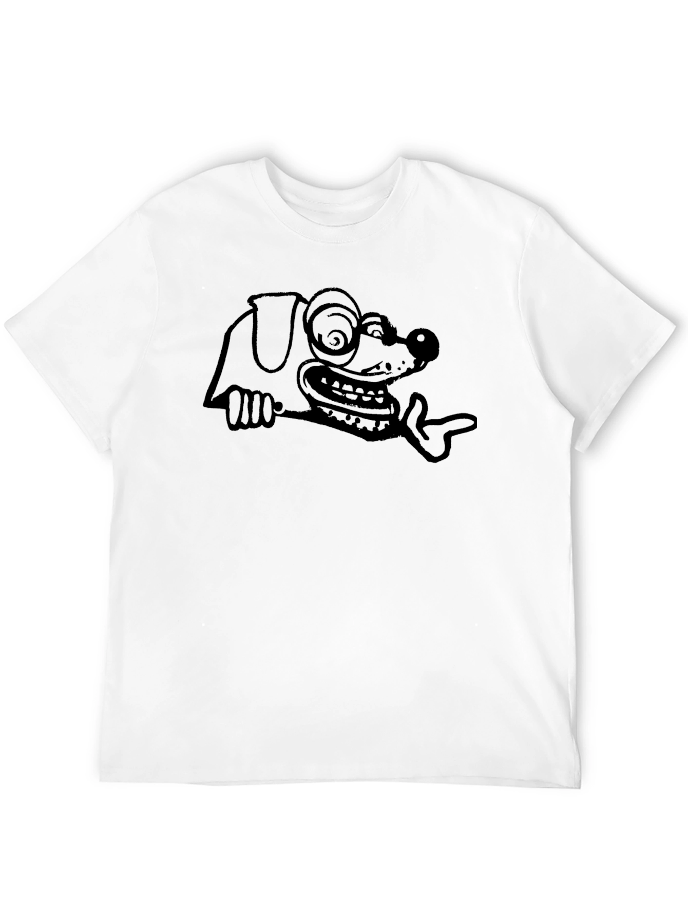 Crazy Dog Graphic Tee - Black Short Sleeve