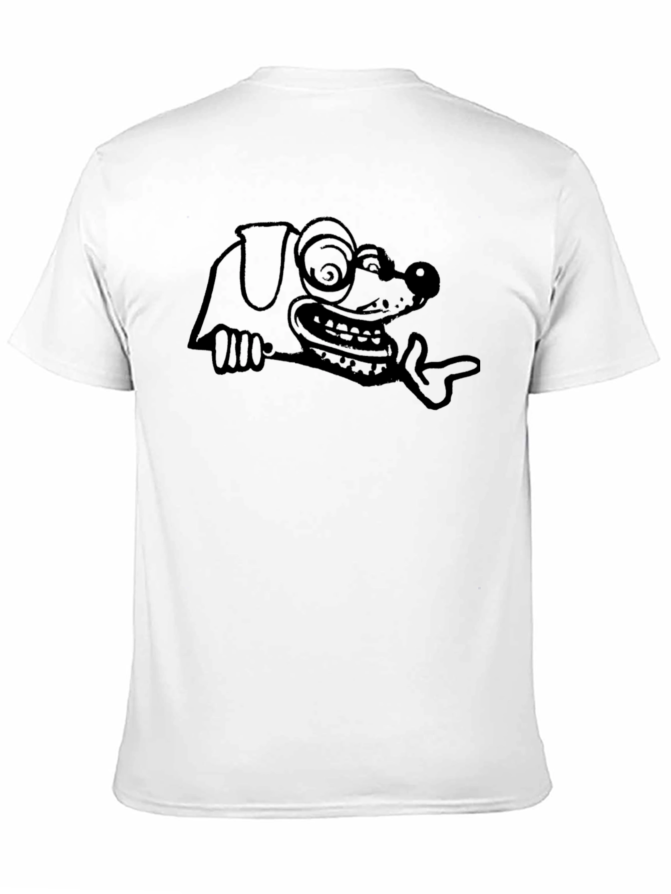 Crazy Dog Graphic Tee - Black Short Sleeve