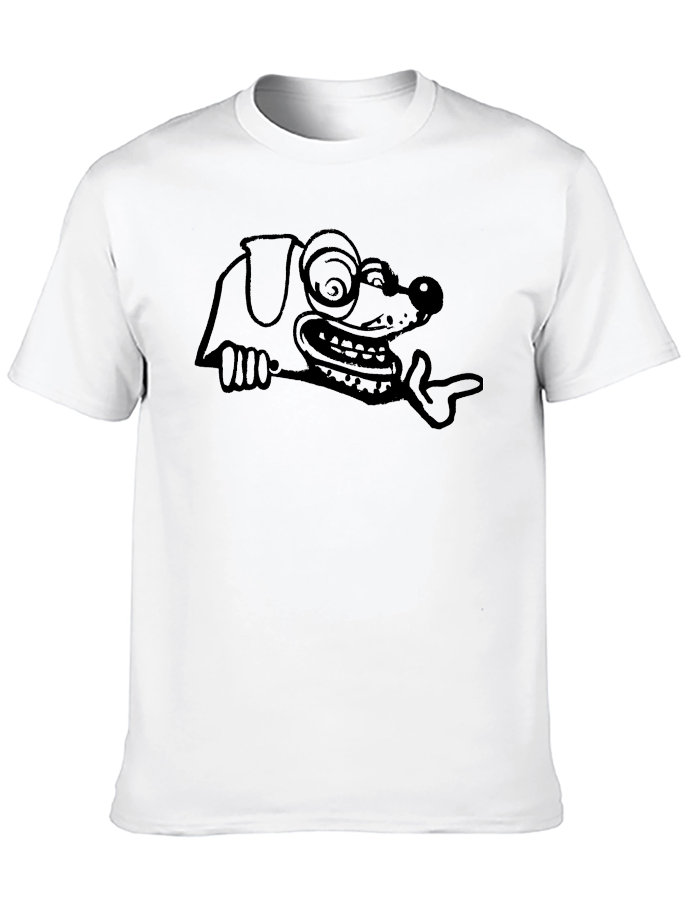 Crazy Dog Graphic Tee - Black Short Sleeve