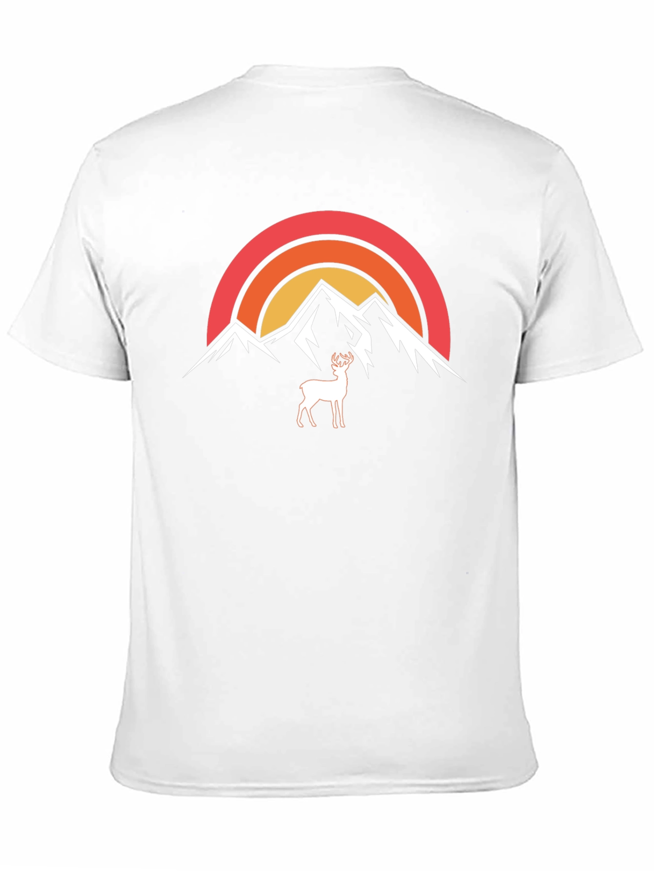 Mountain Deer Graphic Tee - Nature Inspired Design