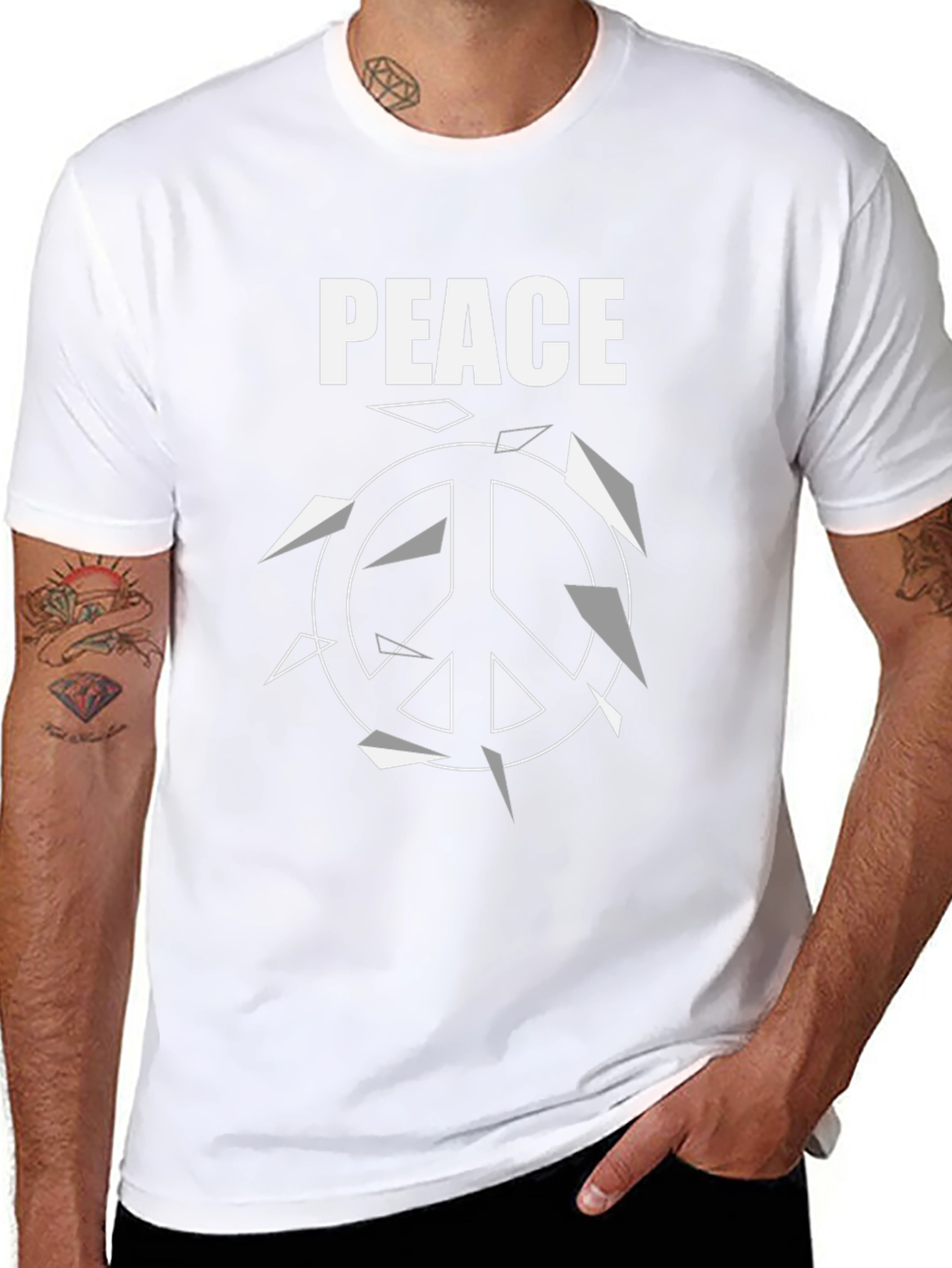 Broken Peace Sign Graphic Tee