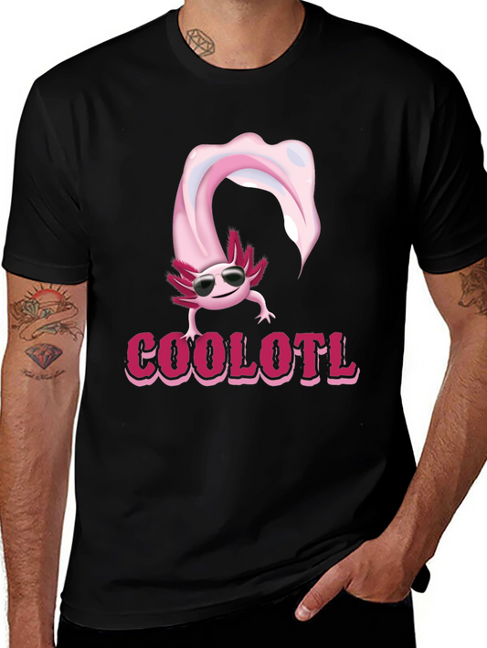 Cool Axolotl T-Shirt - Black Cotton Tee