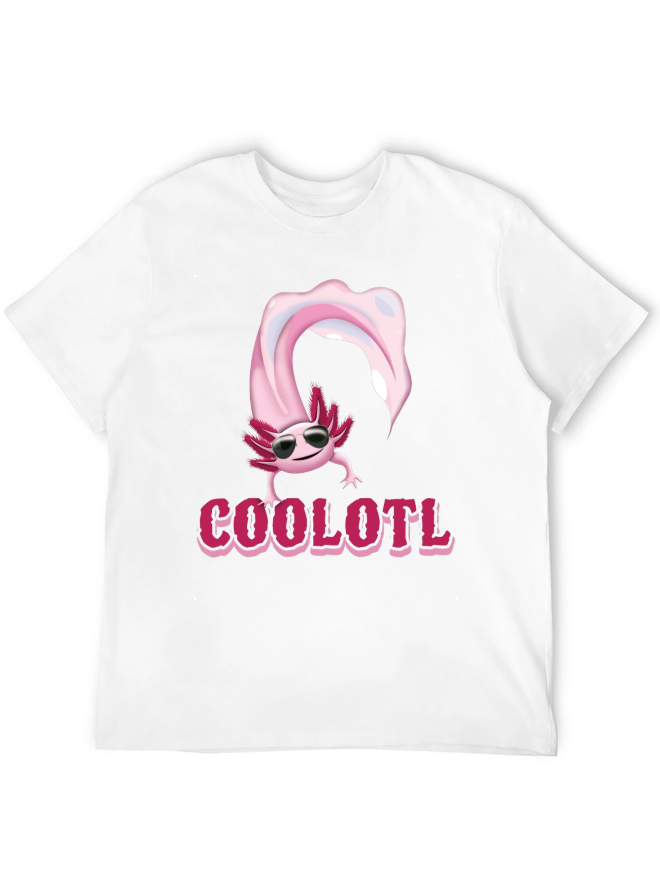 Cool Axolotl T-Shirt - Black Cotton Tee