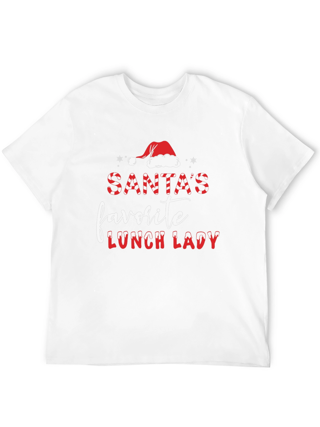Santas Favorite Lunch Lady Black T-Shirt