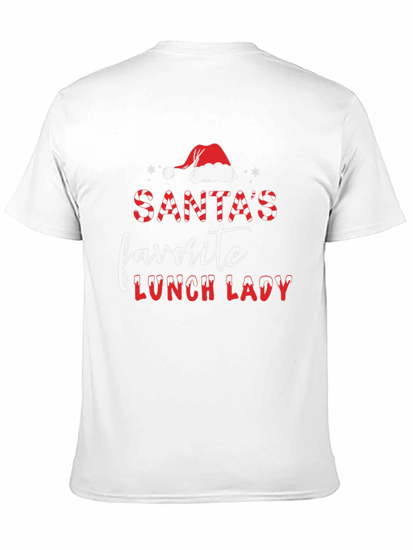 Santas Favorite Lunch Lady Black T-Shirt