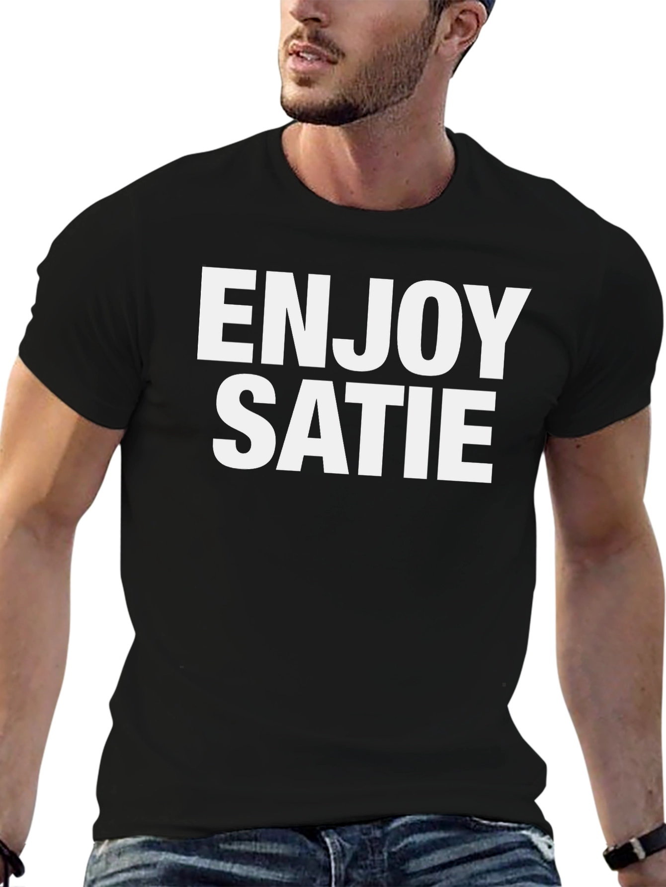 Enjoy Satie Black Graphic Tee