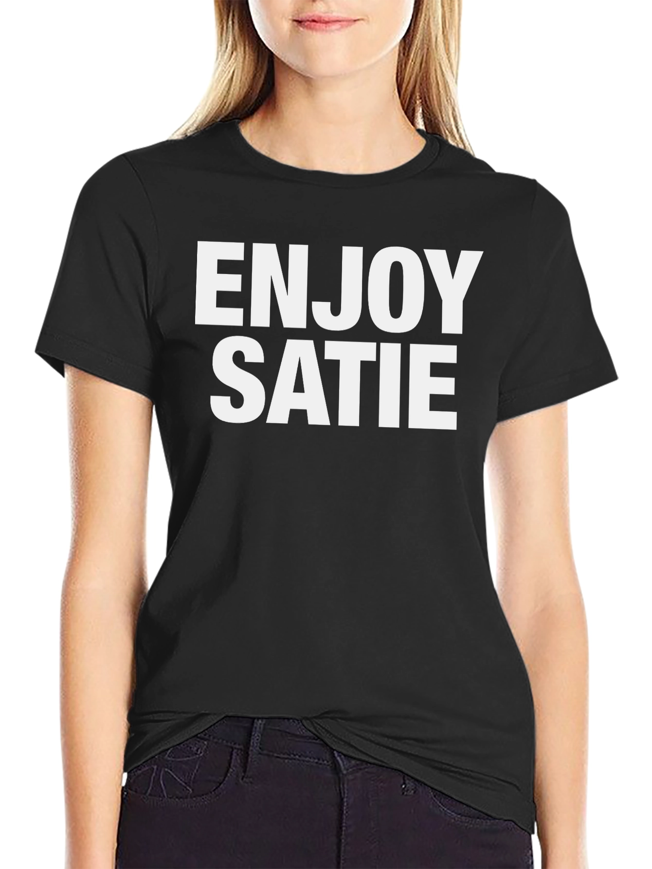 Enjoy Satie Black Graphic Tee