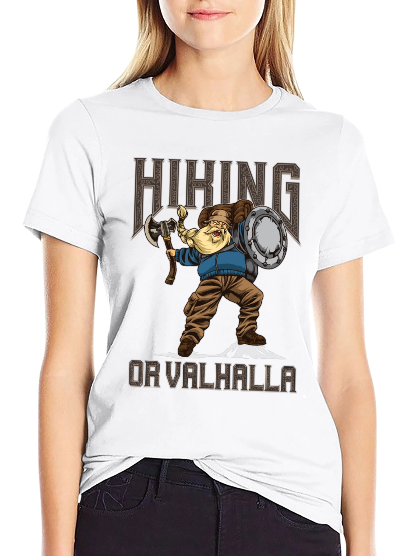 Hiking Or Valhalla Viking Graphic Tee