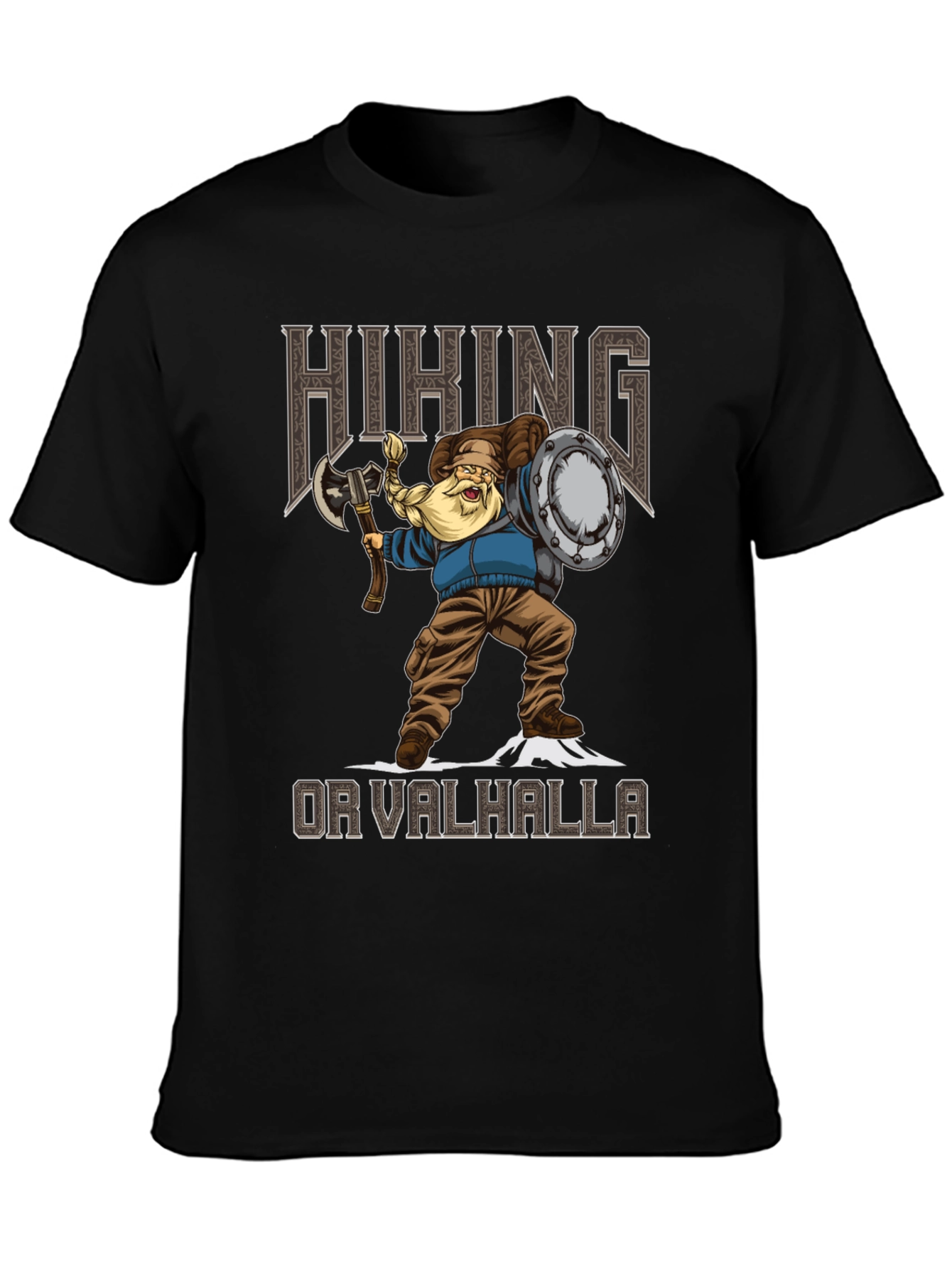 Hiking Or Valhalla Viking Graphic Tee