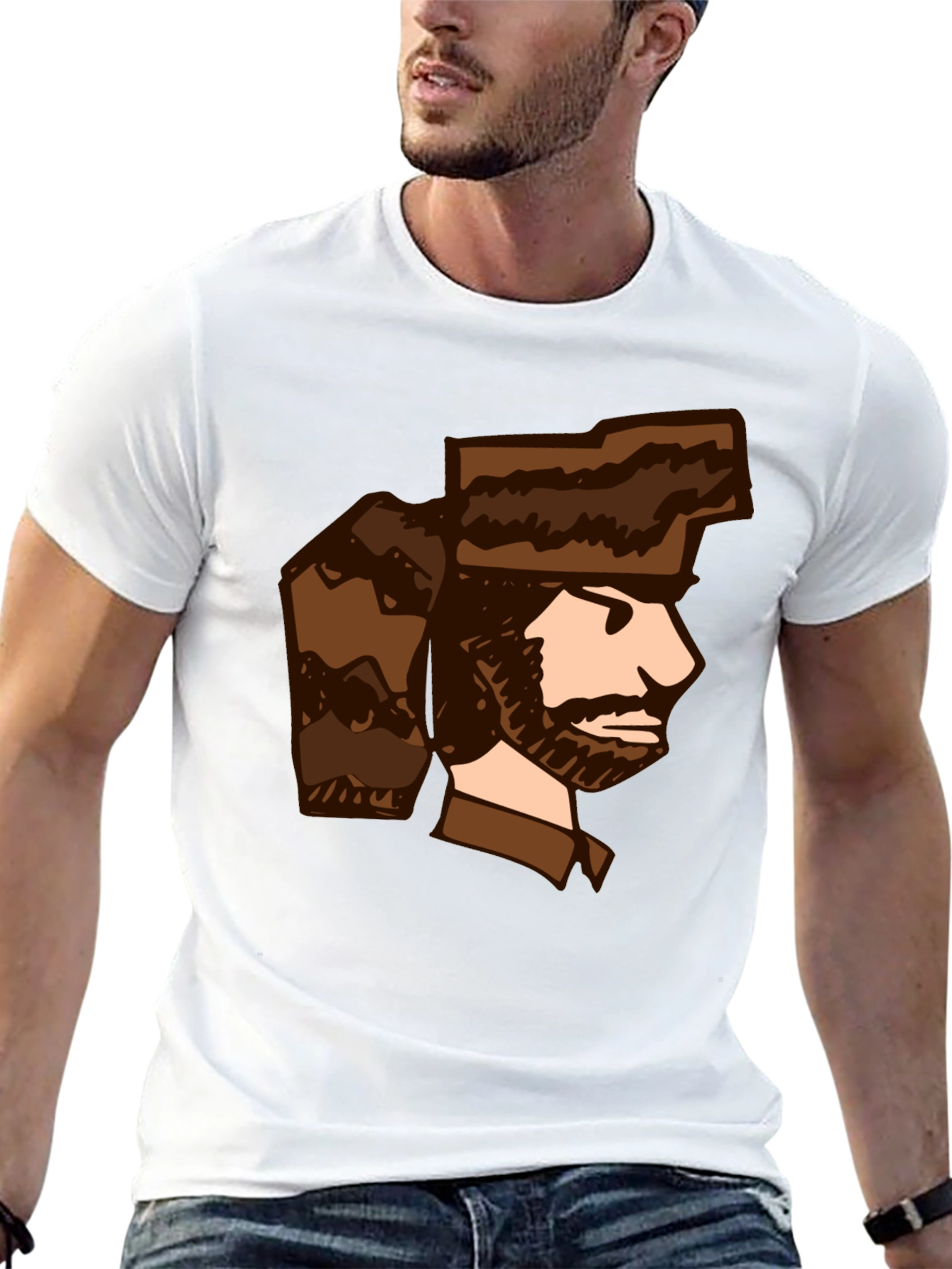 Cartoon Trapper T-Shirt - Unique Graphic Tee