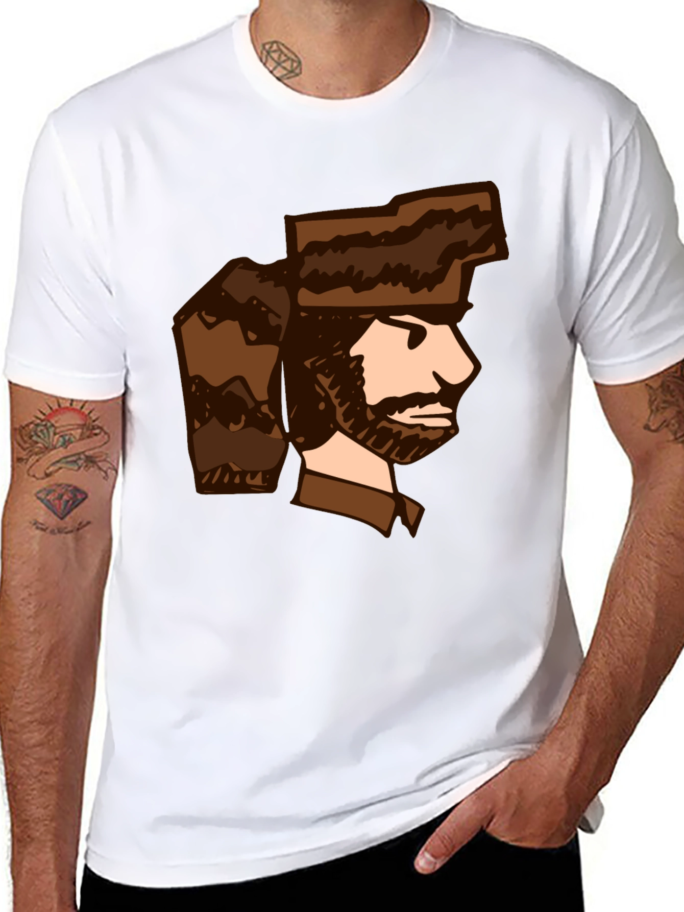 Cartoon Trapper T-Shirt - Unique Graphic Tee